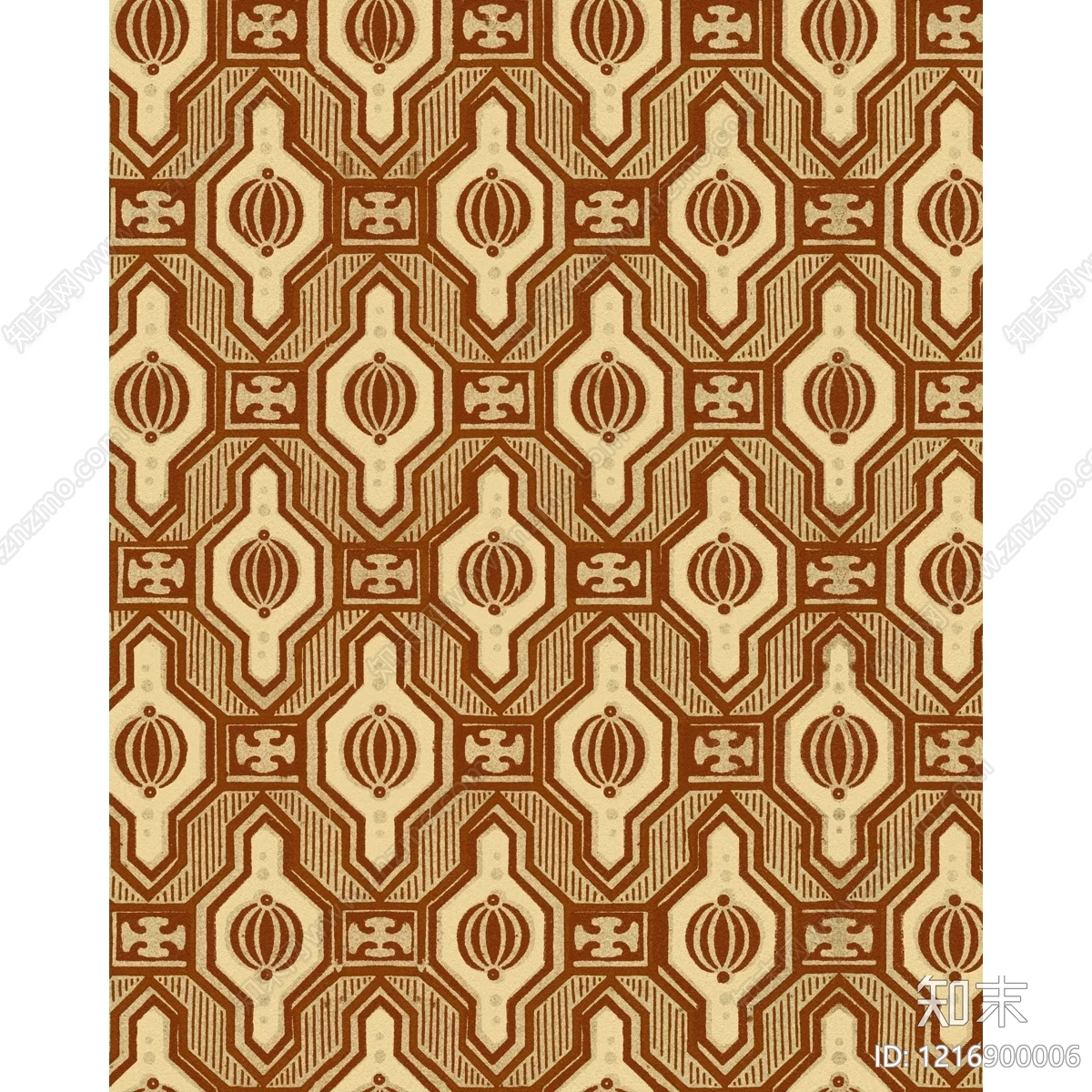 北欧花纹壁纸贴图下载【ID:1216900006】