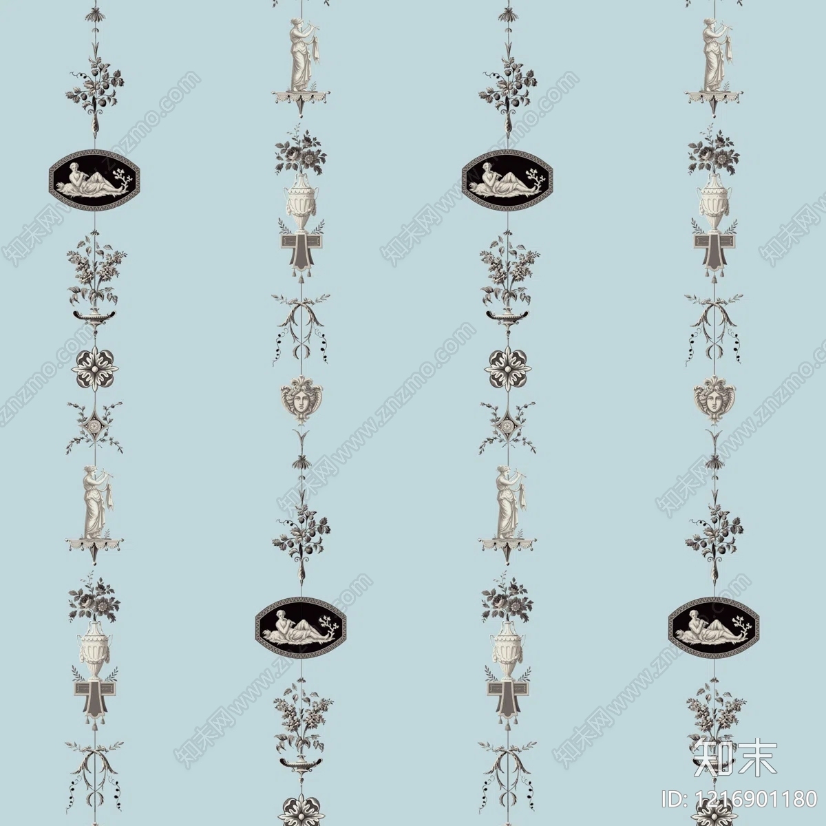 欧式花纹壁纸贴图下载【ID:1216901180】