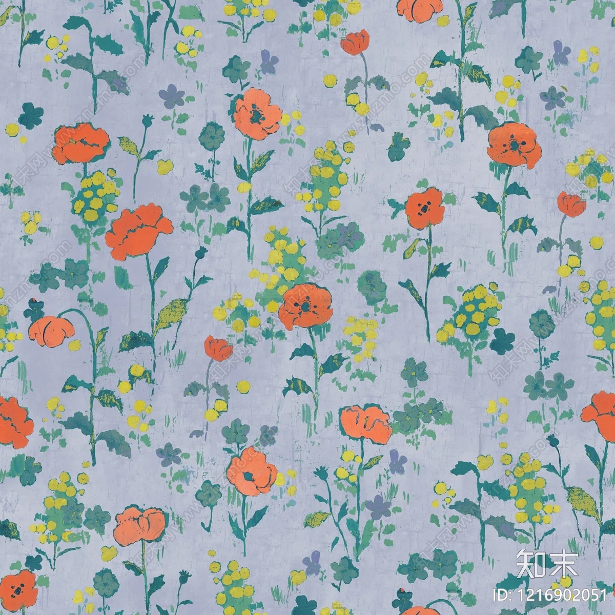 简欧花纹壁纸贴图下载【ID:1216902051】