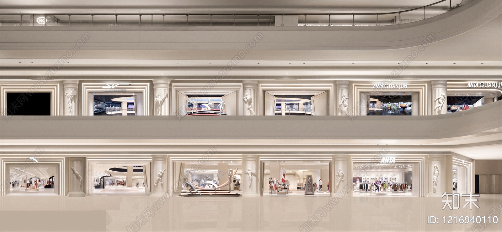 现代商场贴图下载【ID:1216940110】