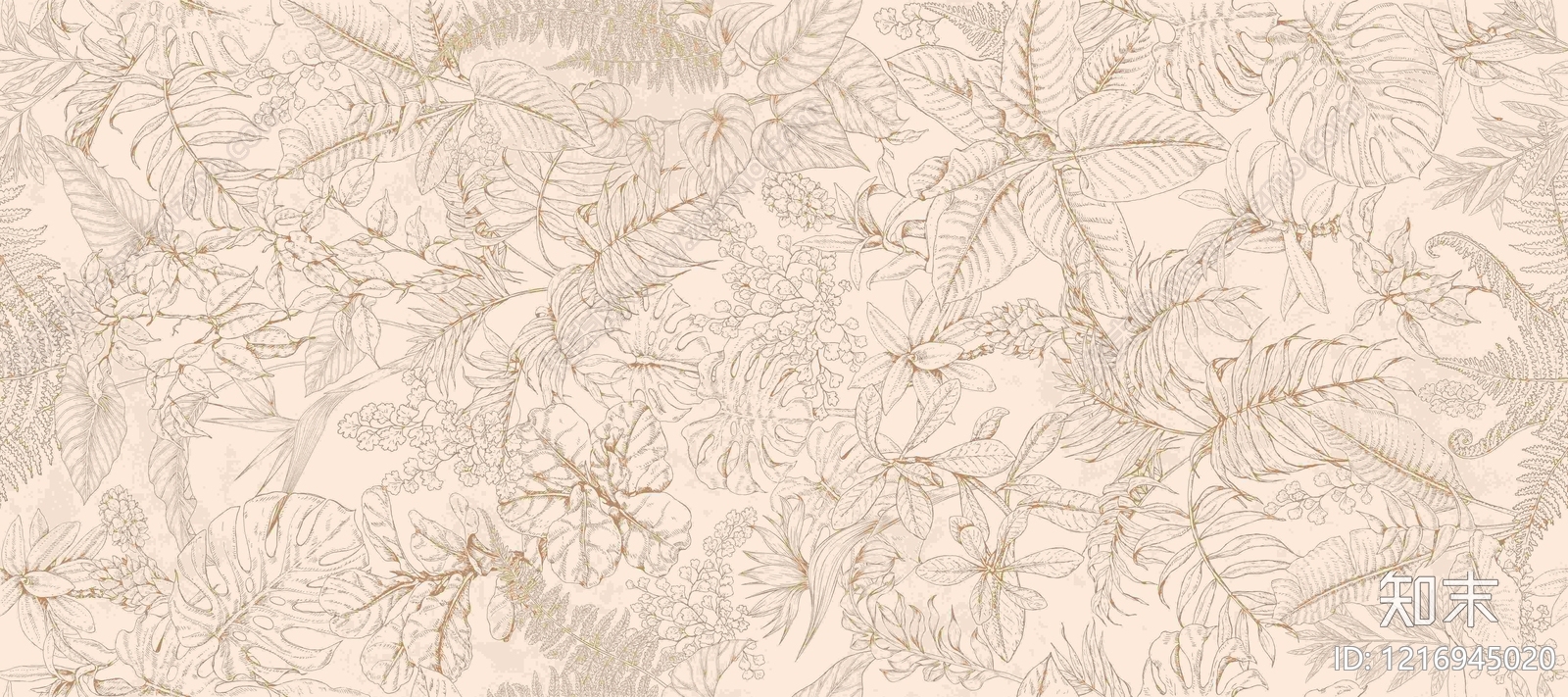 现代植物壁纸贴图下载【ID:1216945020】