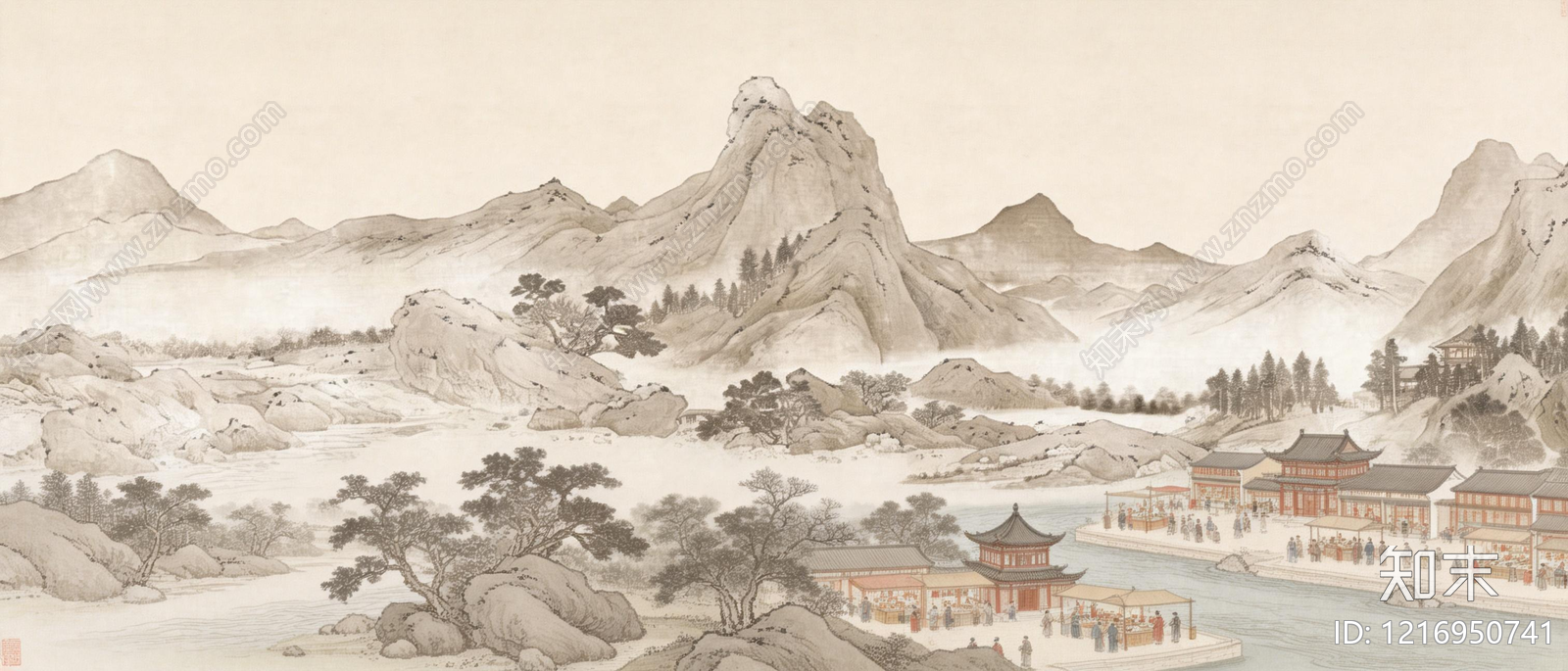 山水贴图下载【ID:1216950741】