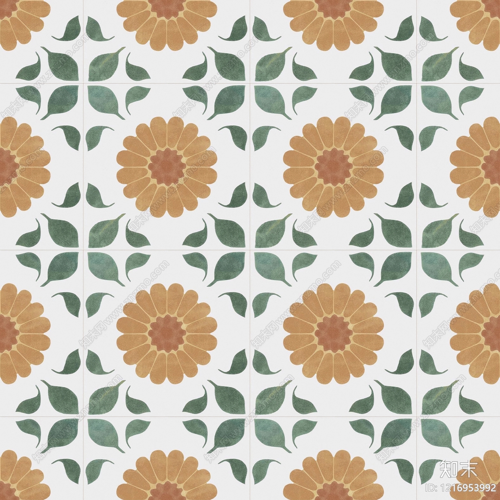 奶油花纹砖贴图下载【ID:1216953992】