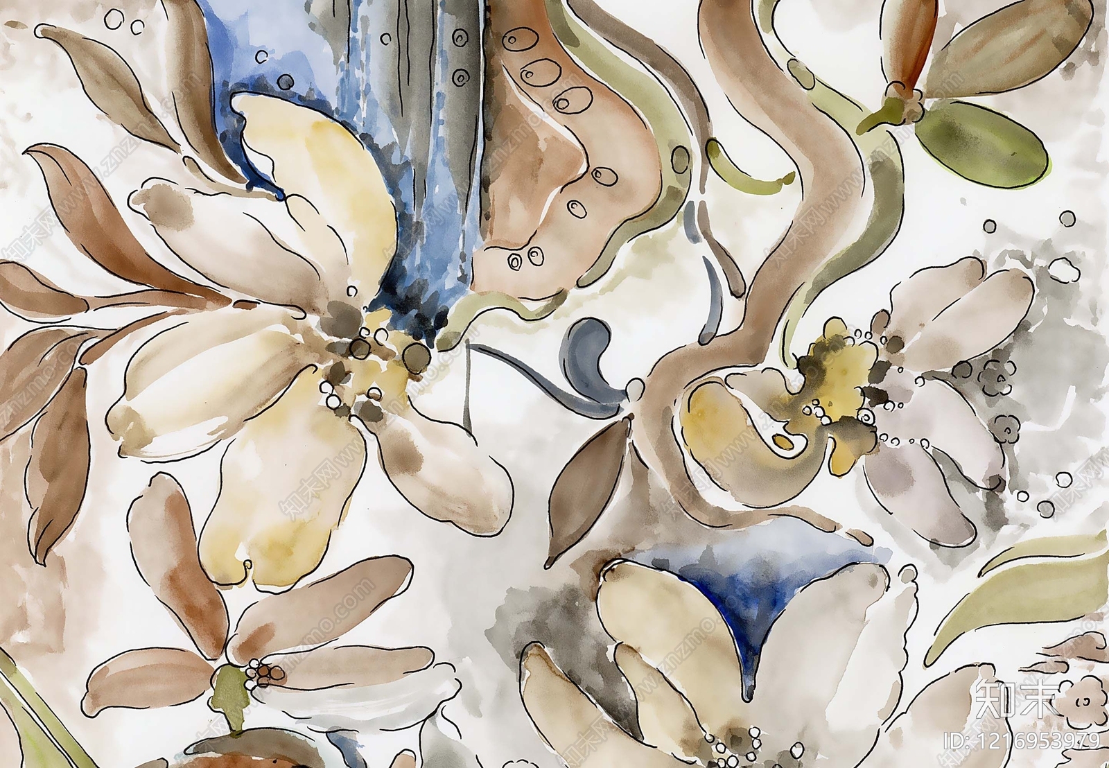水彩背景贴图下载【ID:1216953979】