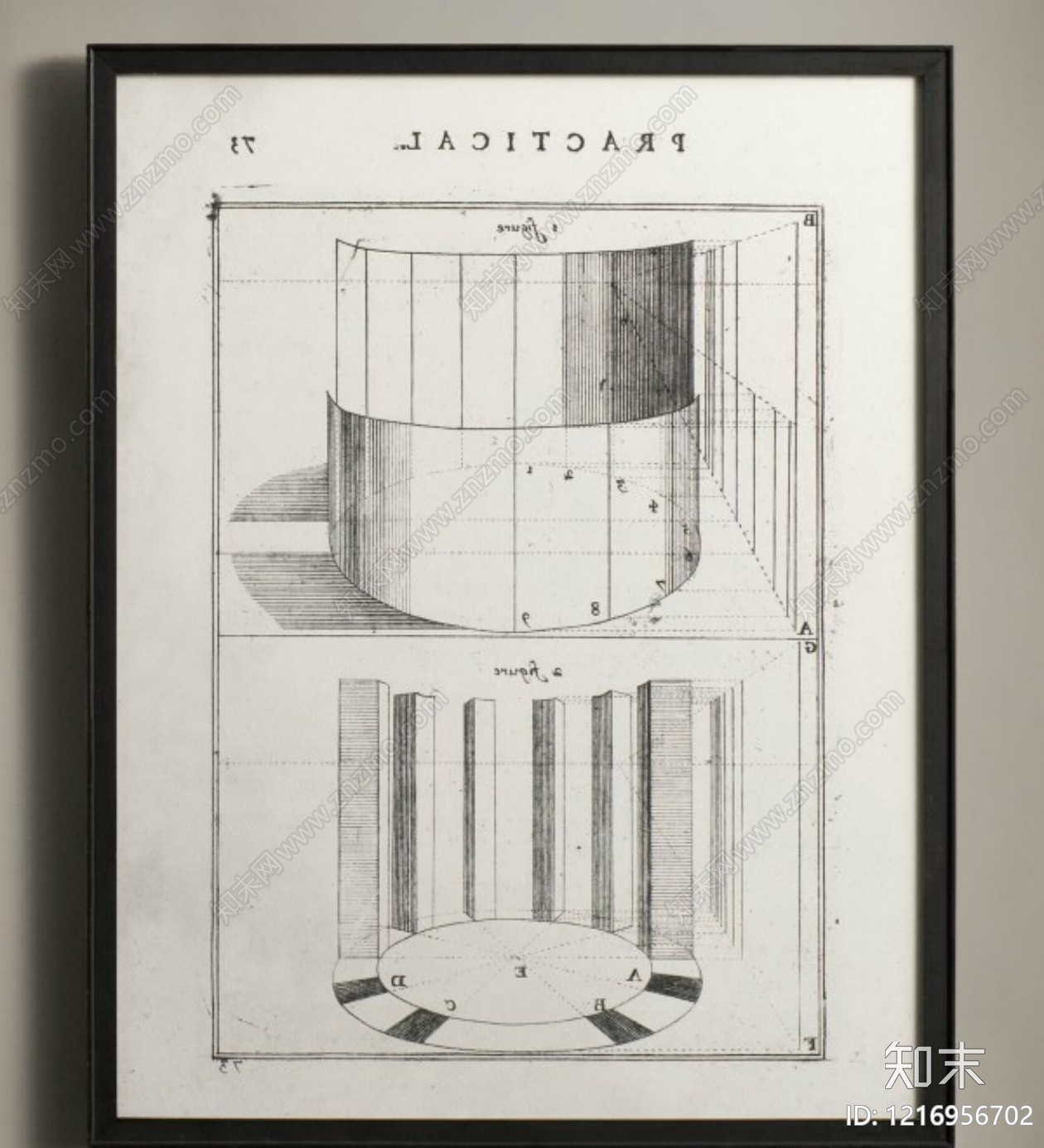 黑白挂画贴图下载【ID:1216956702】