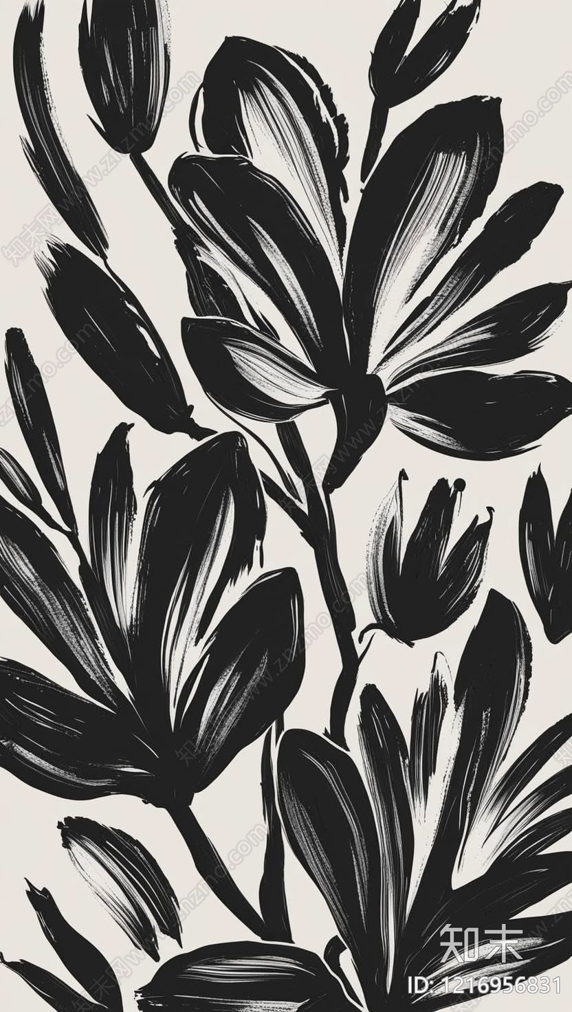 黑白挂画贴图下载【ID:1216956831】