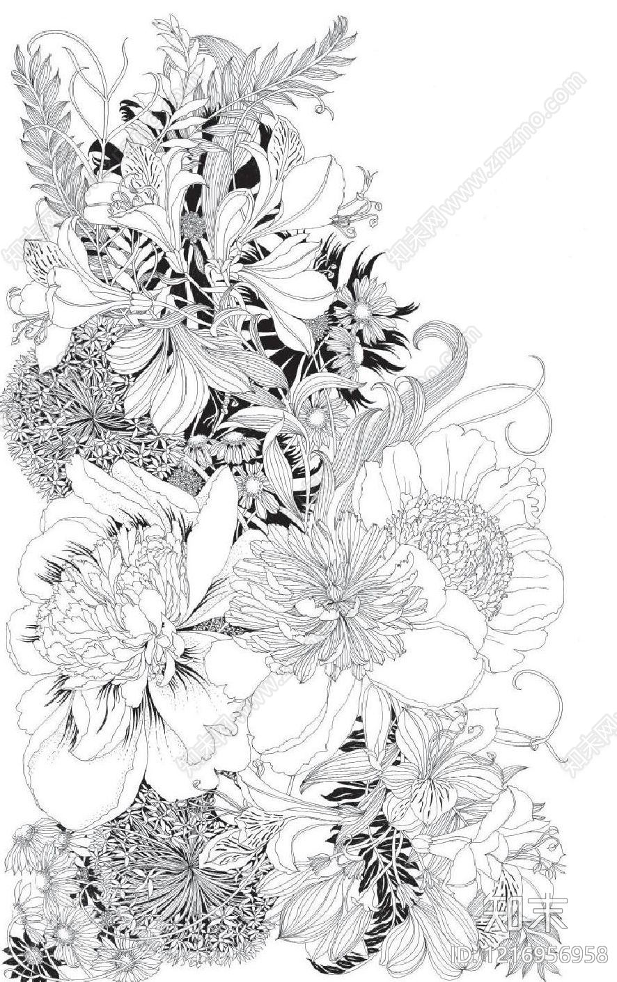 黑白挂画贴图下载【ID:1216956958】