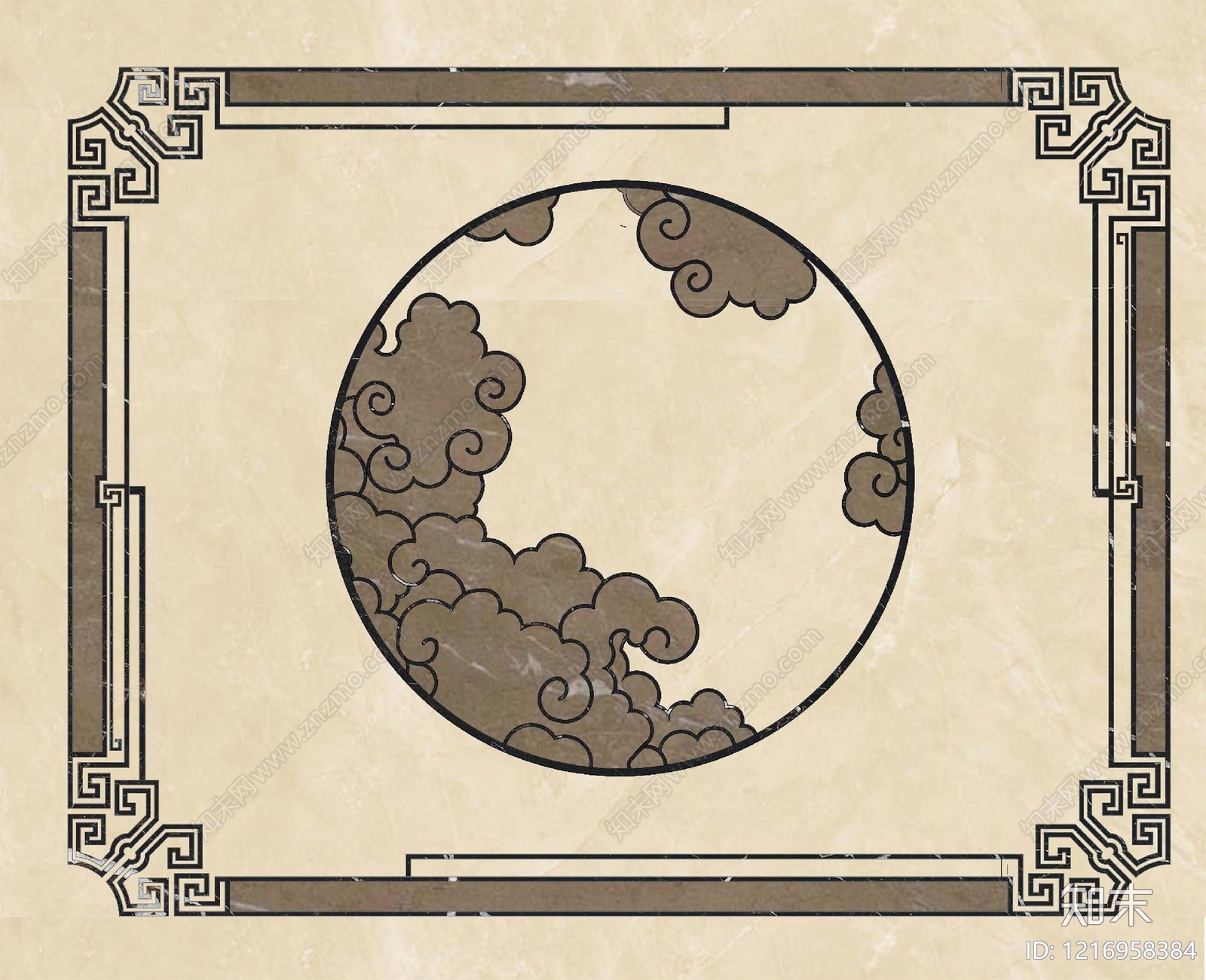 新中式大理石拼花贴图下载【ID:1216958384】