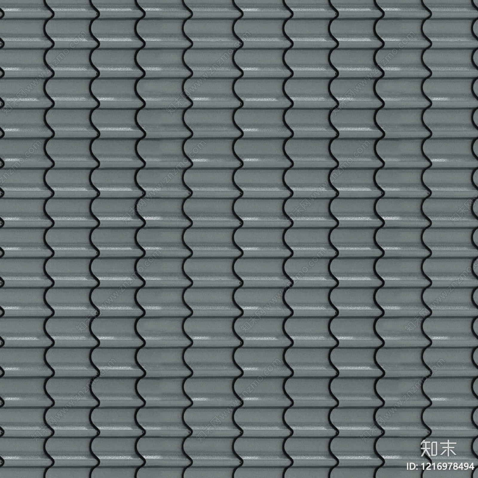 现代金属瓦贴图下载【ID:1216978494】