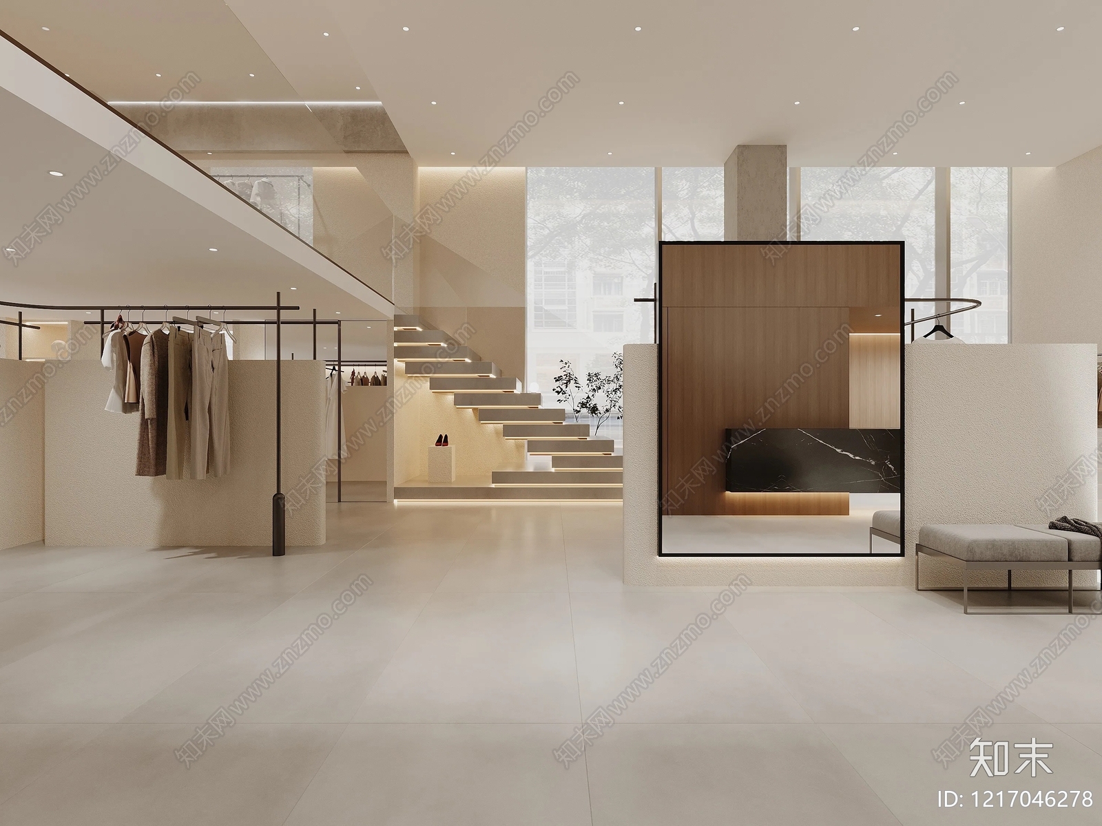 极简商铺贴图下载【ID:1217046278】