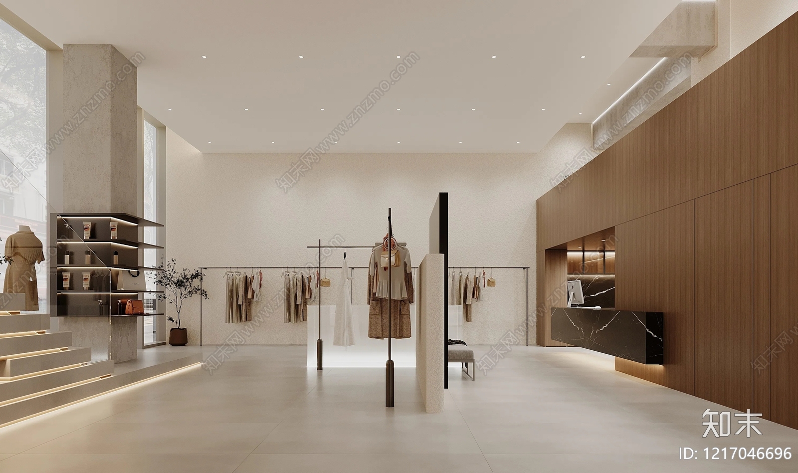 奶油商铺贴图下载【ID:1217046696】