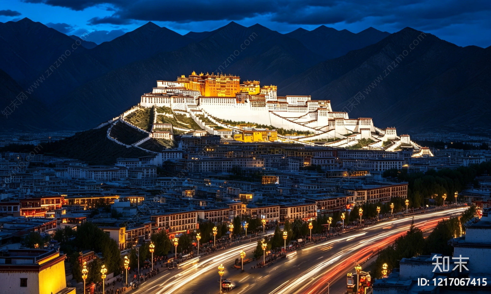 中式夜晚贴图下载【ID:1217067415】