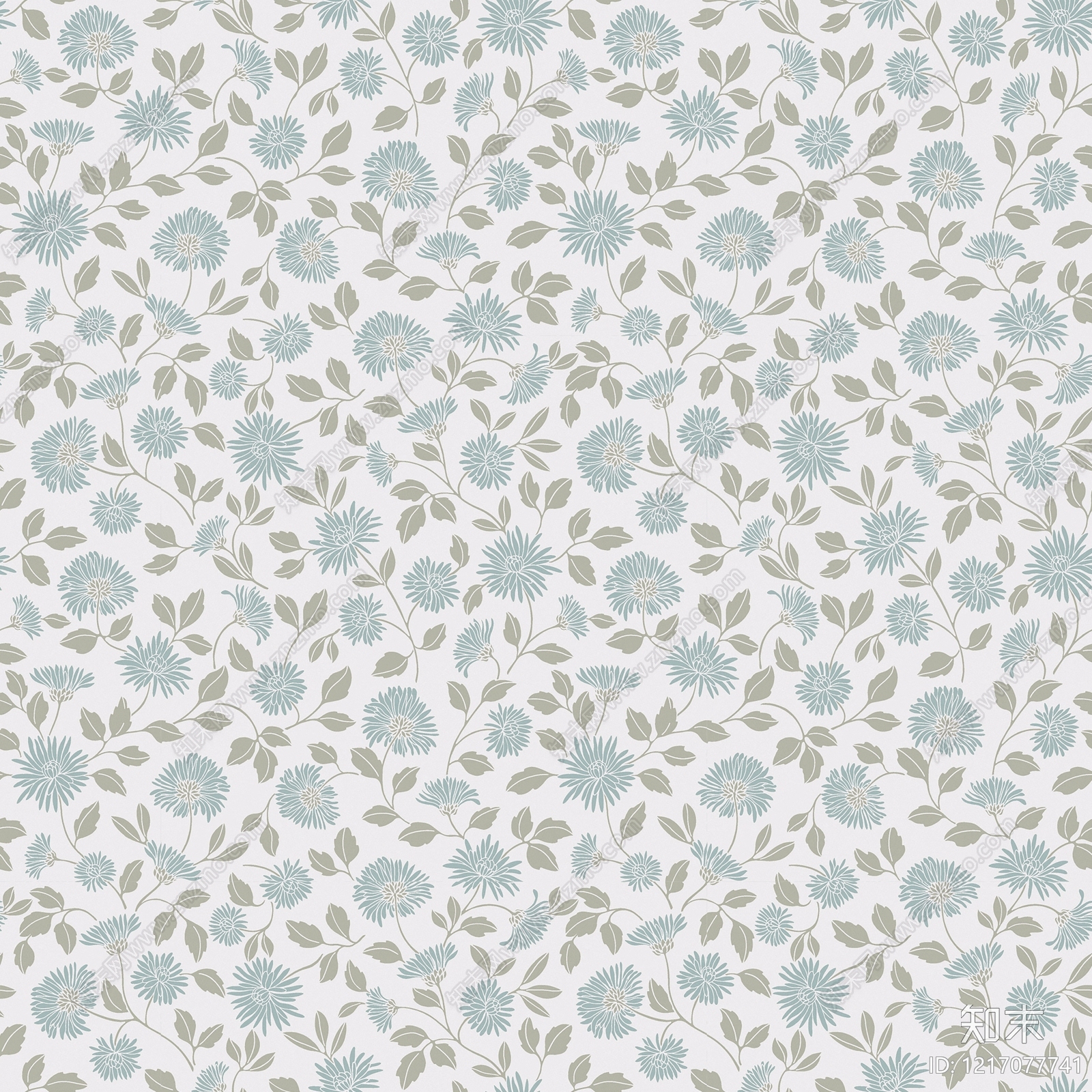 法式植物壁纸贴图下载【ID:1217077741】