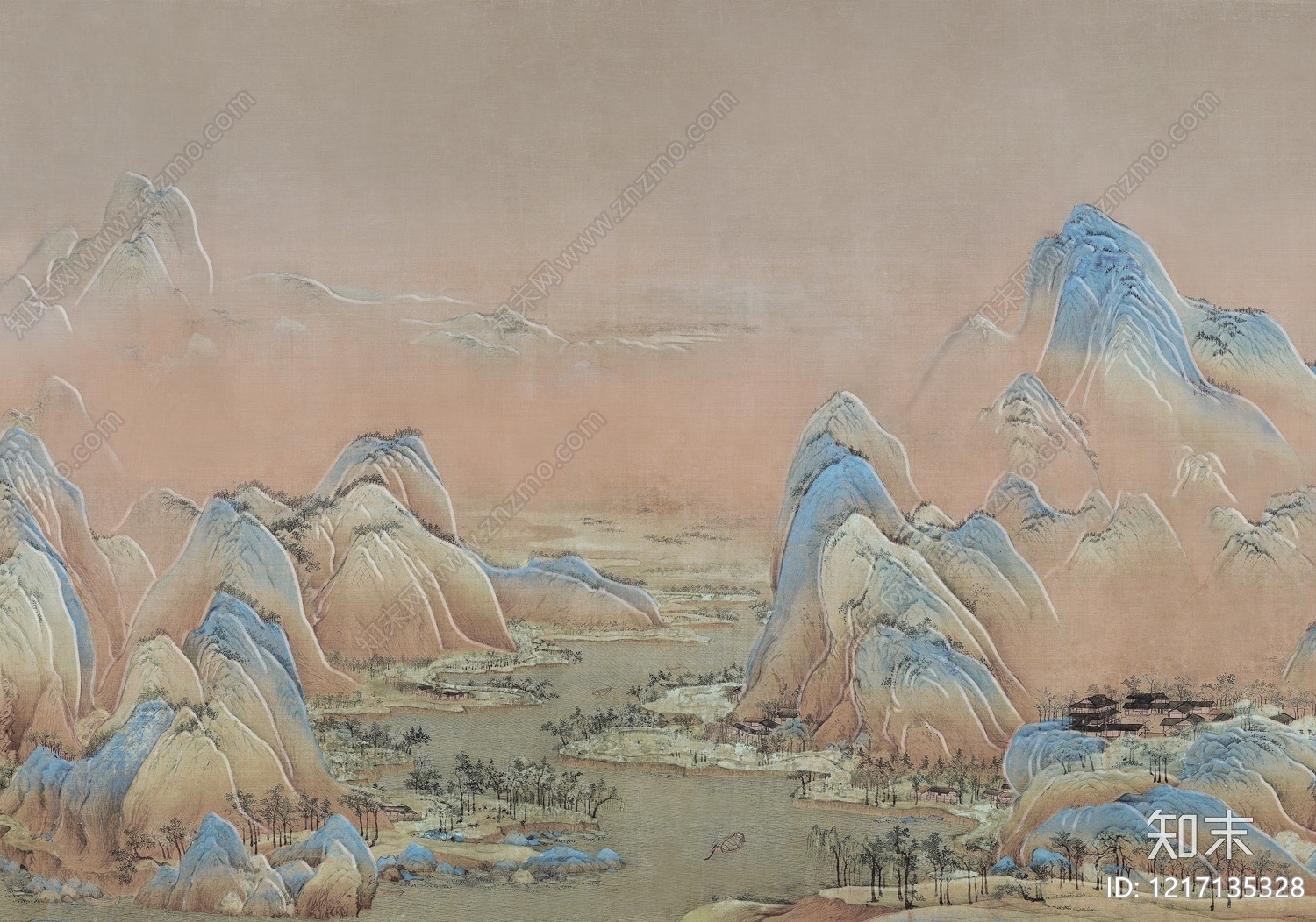 新中式其他挂画贴图下载【ID:1217135328】