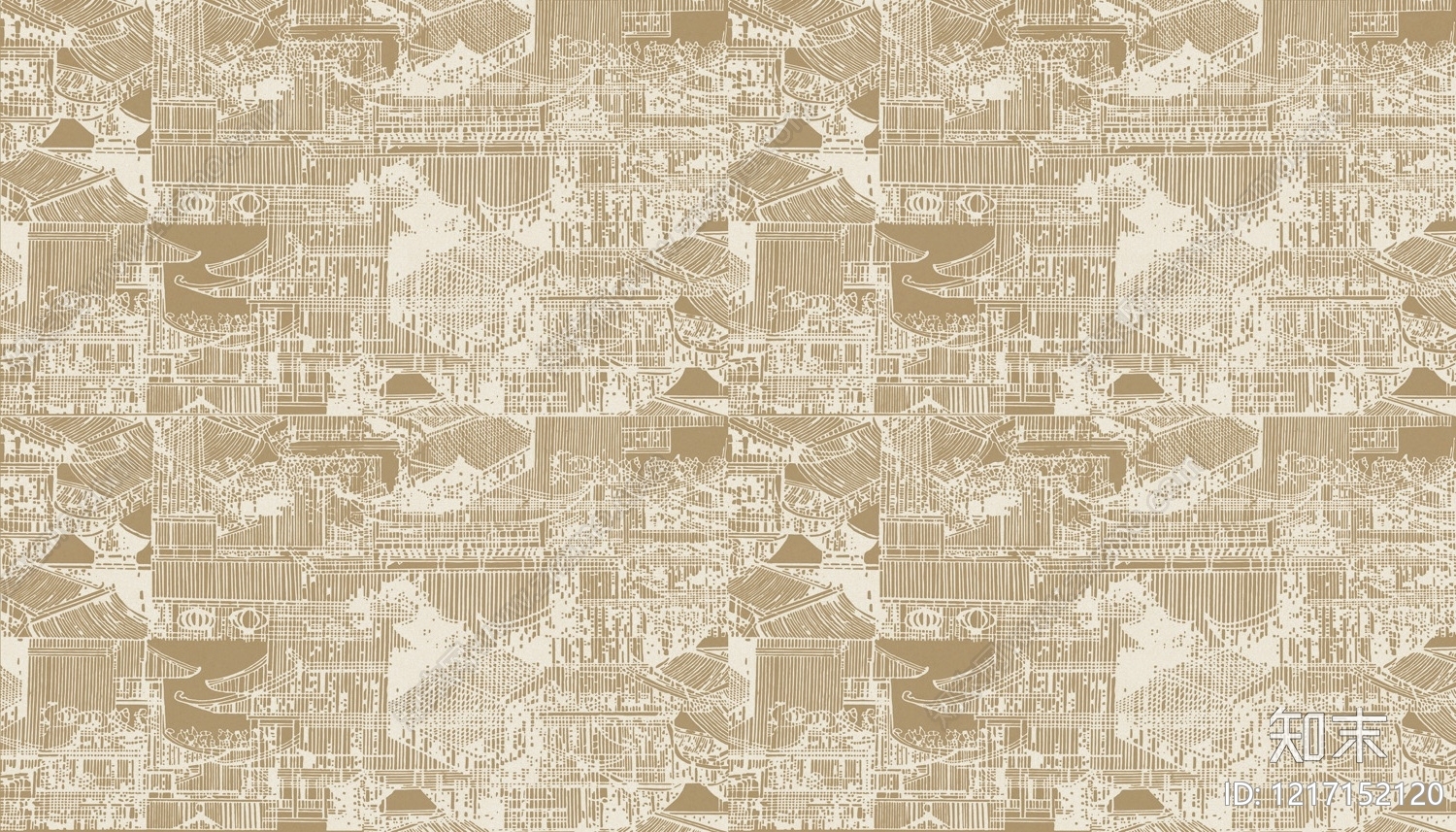 新中式壁画贴图下载【ID:1217152120】