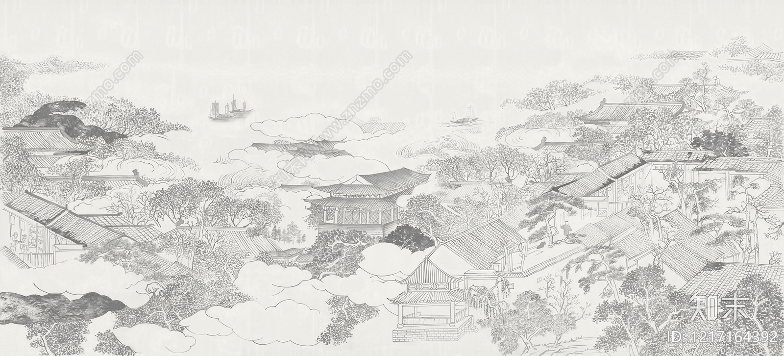 新中式其他挂画贴图下载【ID:1217164392】