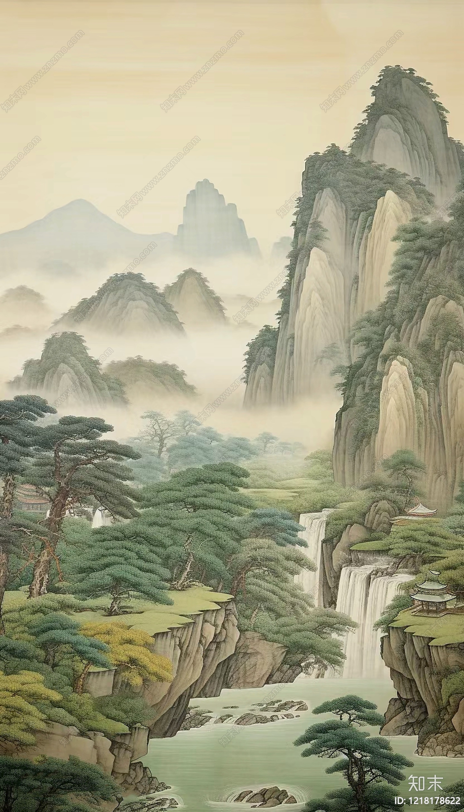 新中式其他挂画贴图下载【ID:1218178622】