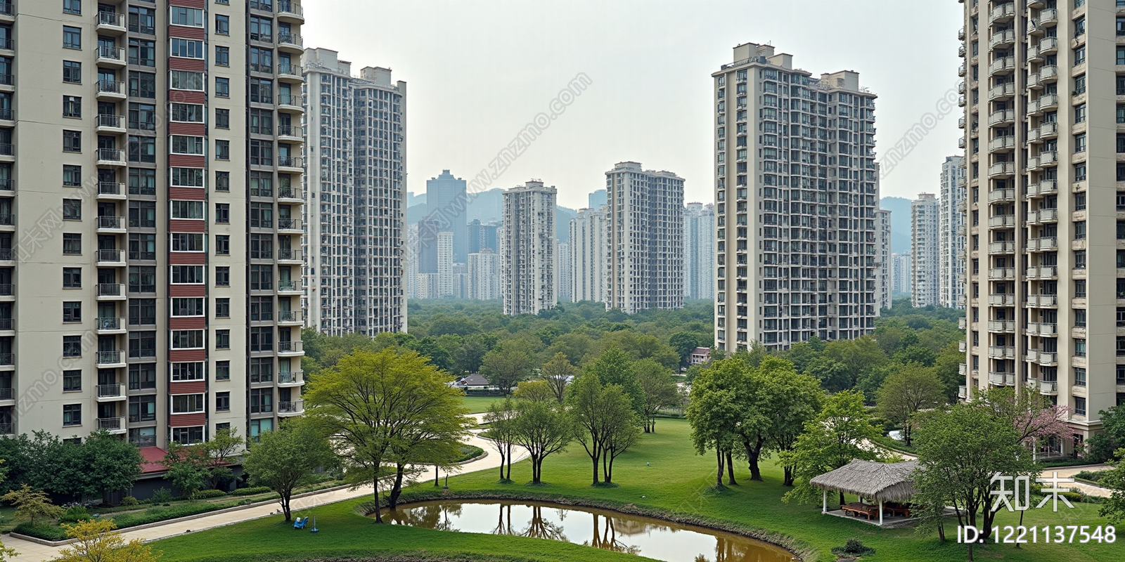 小区外景高清贴图材质