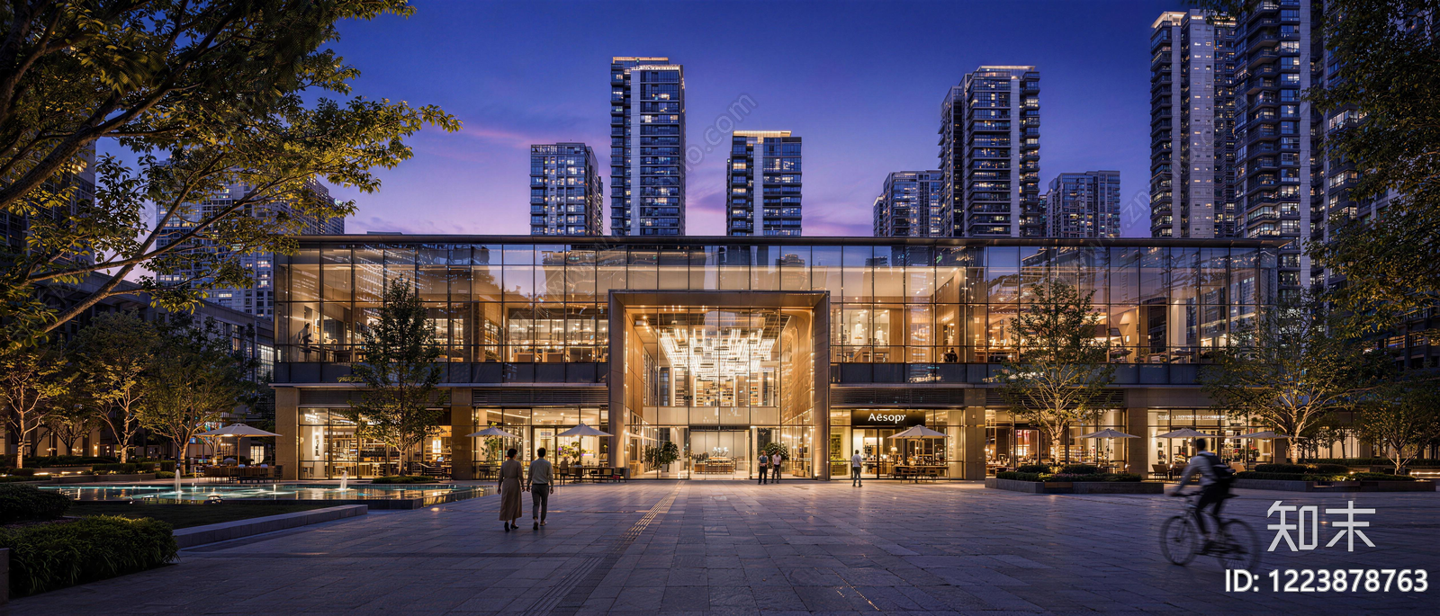 现代街道外景贴图下载【ID:1223878763】