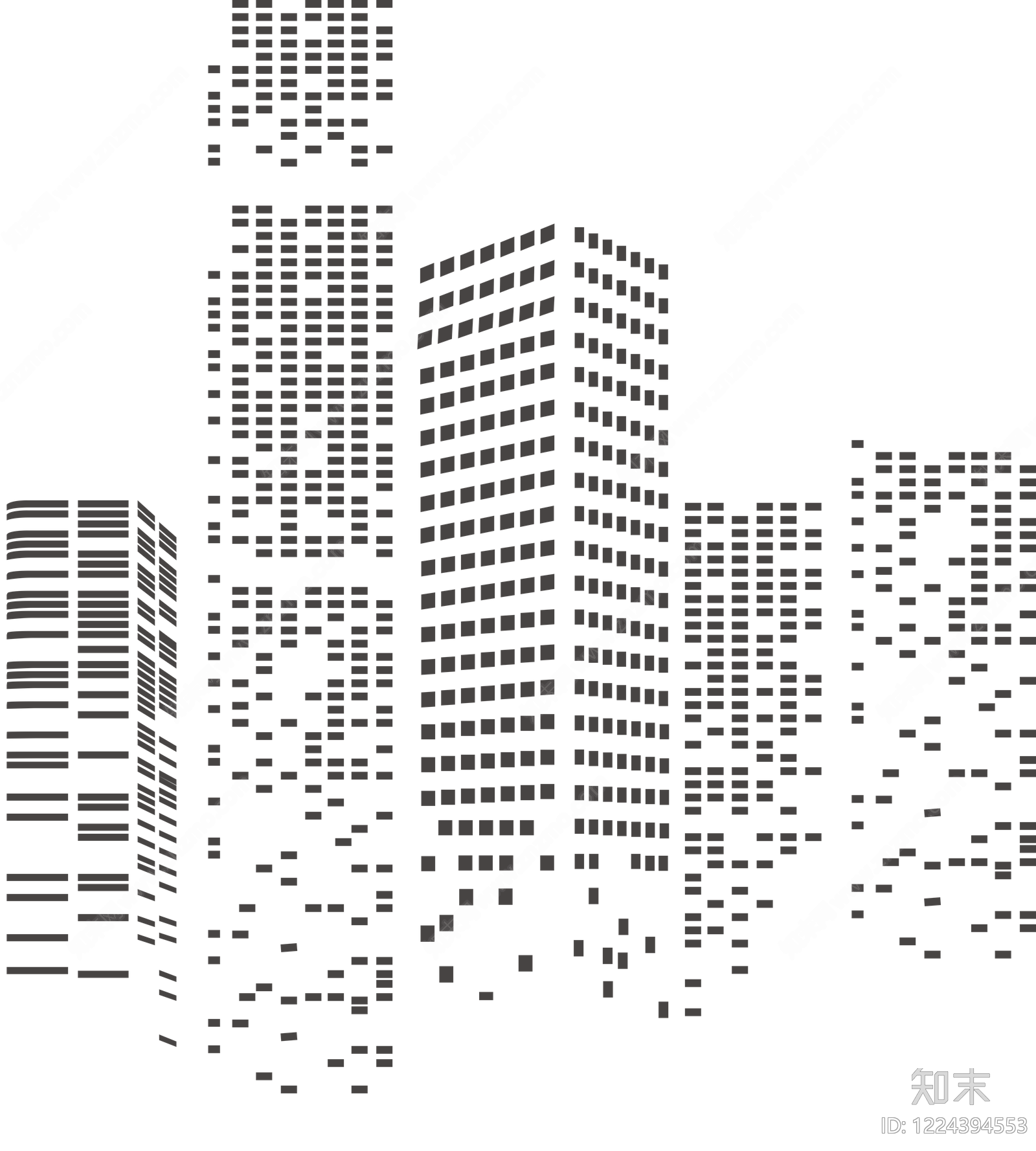 城市剪影高清贴图材质