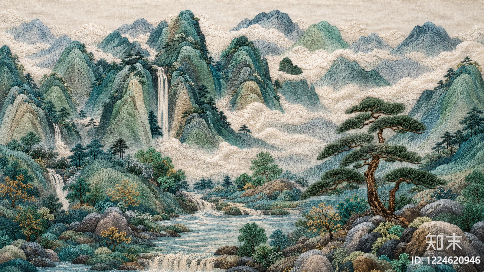 山水高清贴图材质