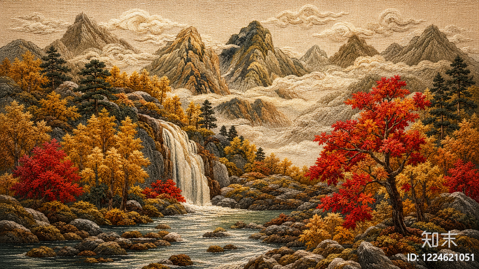 山水高清贴图材质