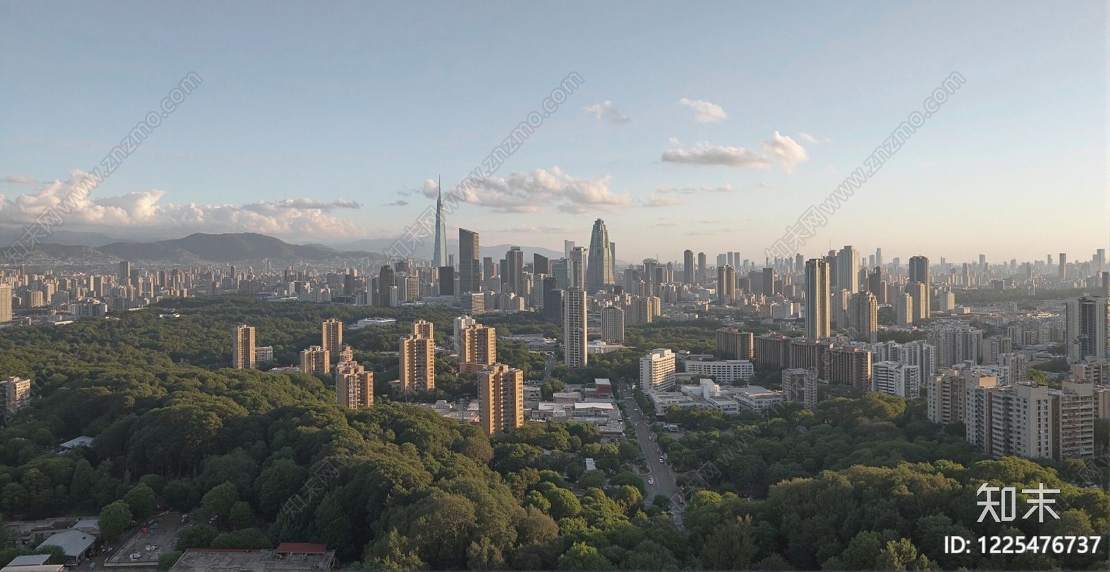 现代城市背景贴图下载【ID:1225476737】