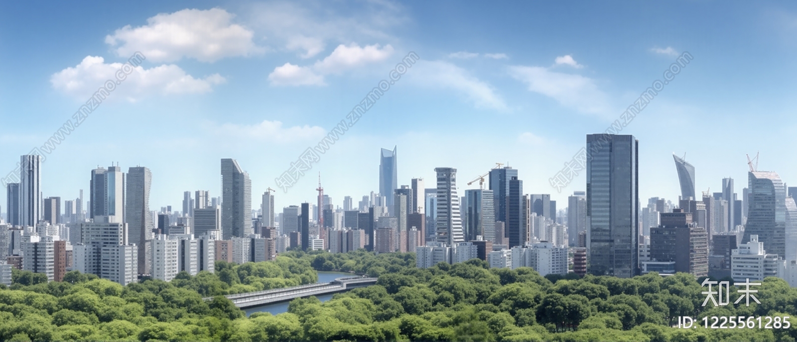 现代城市背景贴图下载【ID:1225561285】