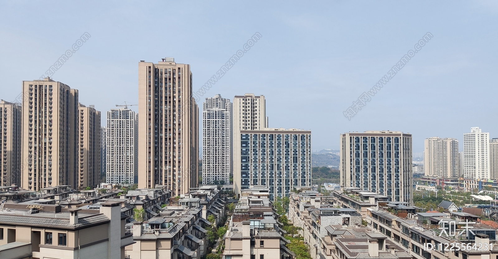 现代城市背景贴图下载【ID:1225564231】