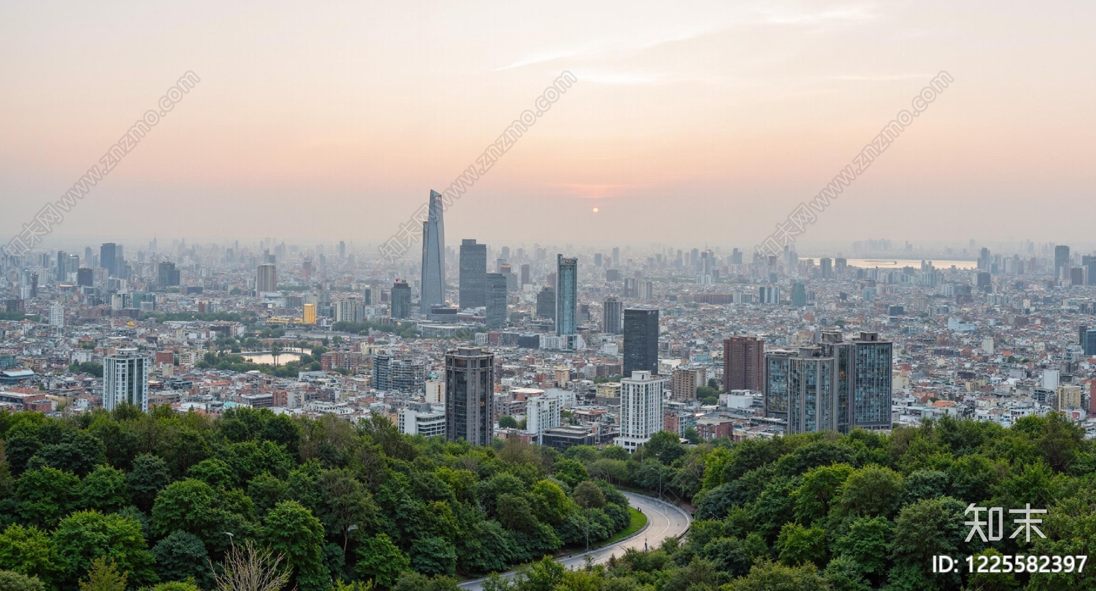 现代城市背景贴图下载【ID:1225582397】
