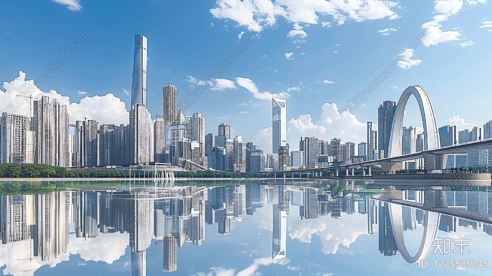 现代城市背景贴图下载【ID:1225585245】