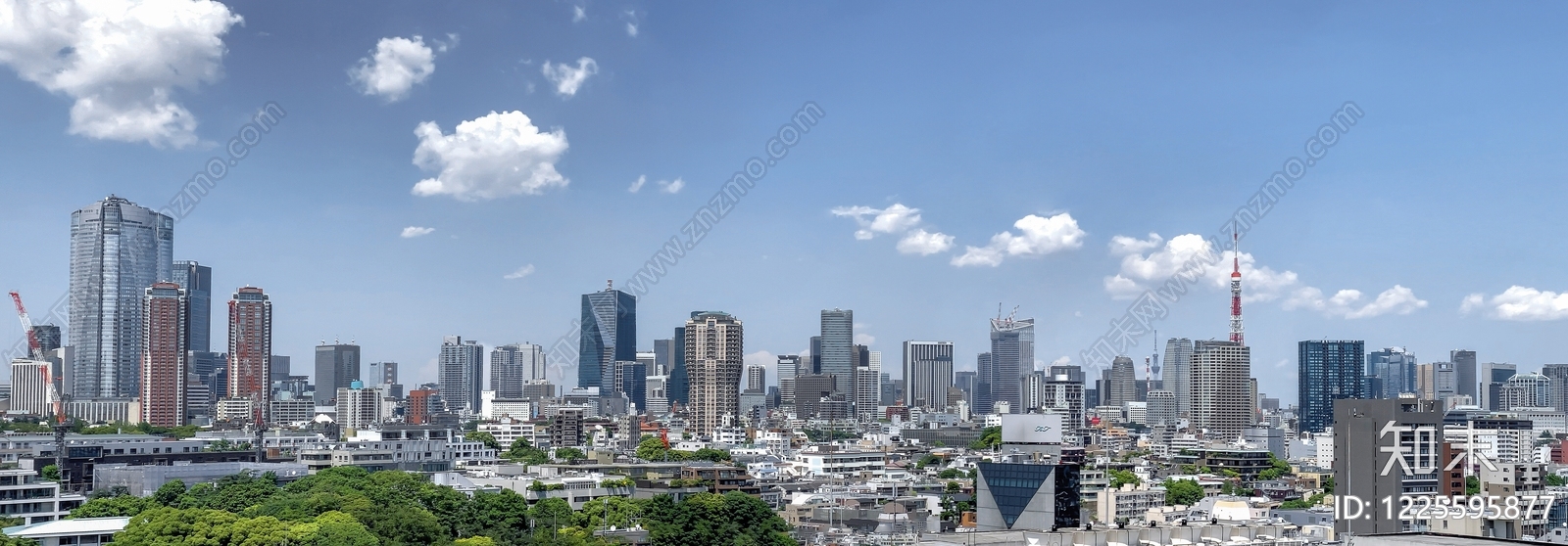 现代城市背景贴图下载【ID:1225595877】