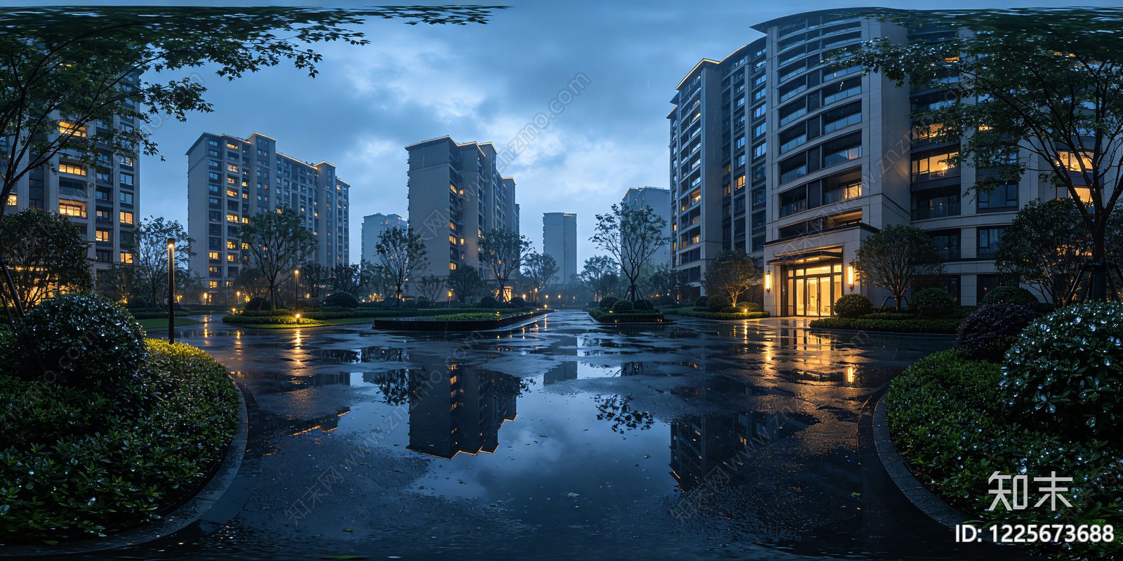 小区HDR贴图下载【ID:1225673688】