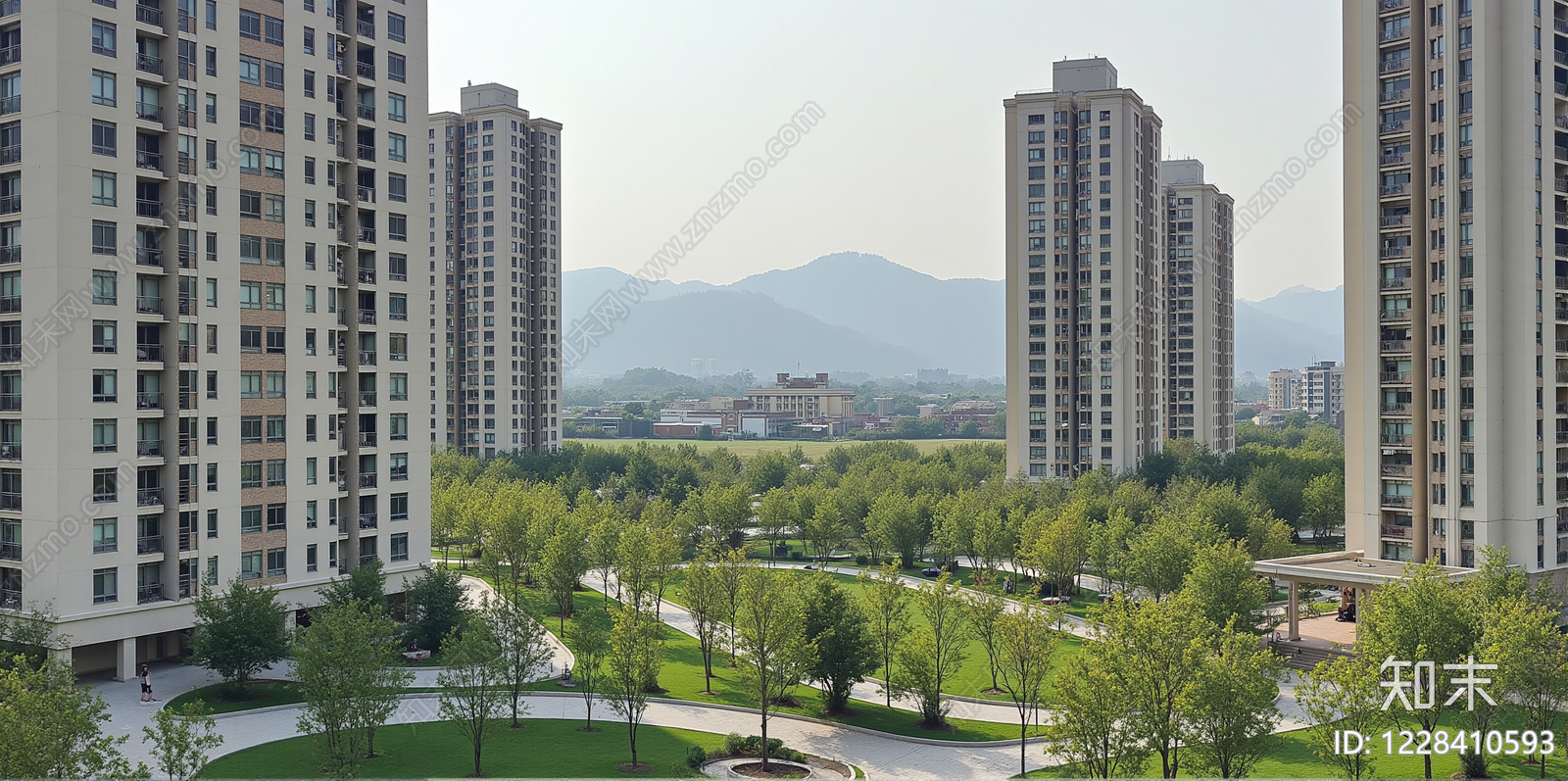 小区外景高清贴图材质