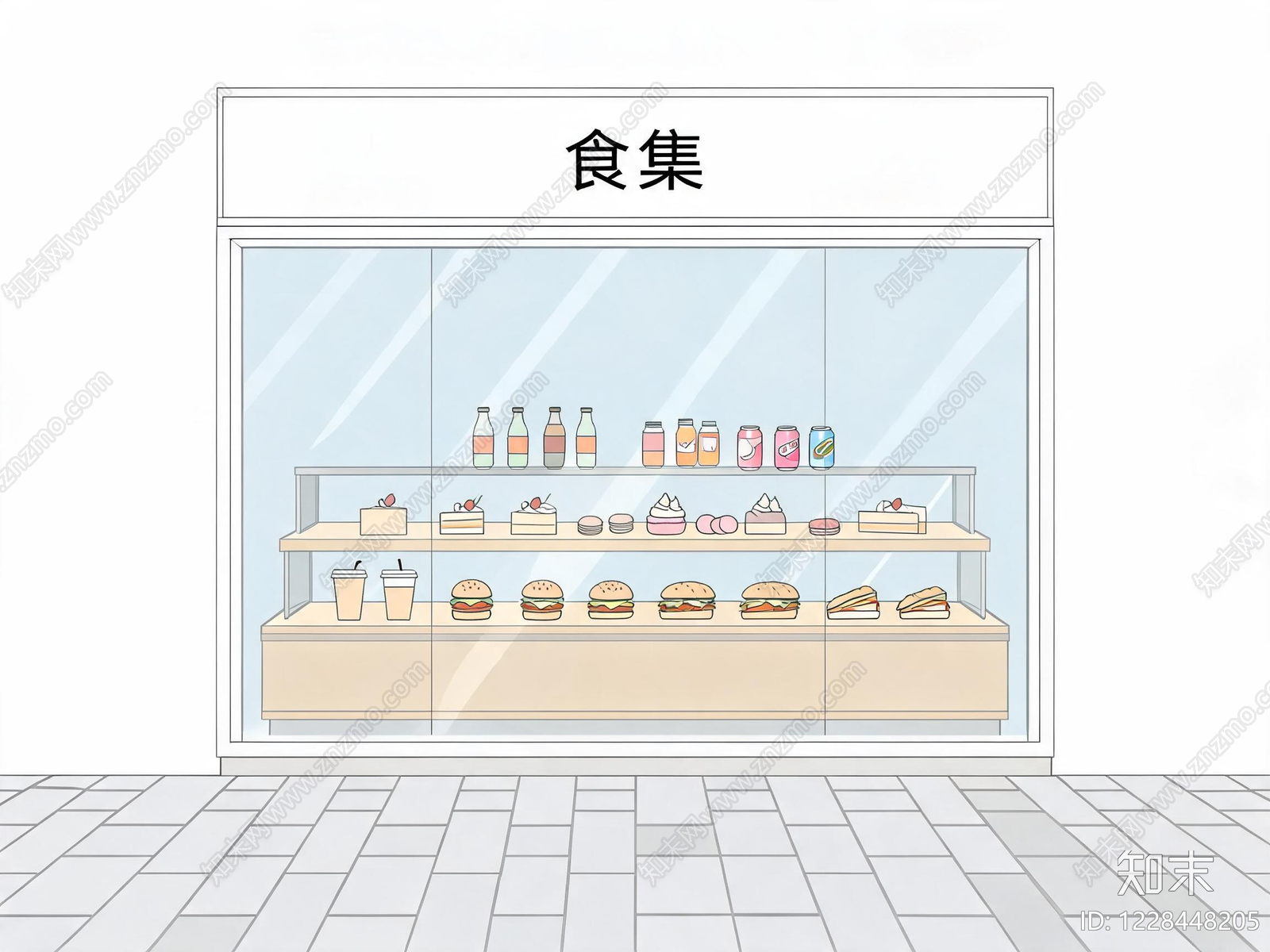 橱窗高清贴图材质