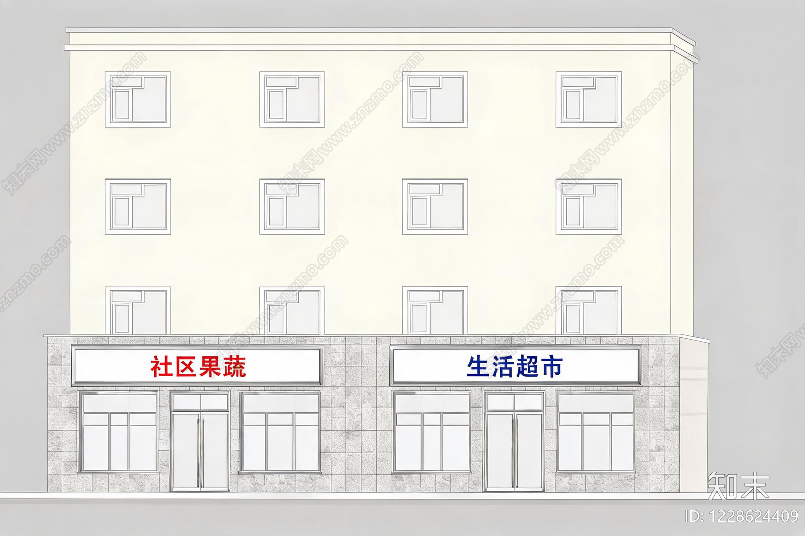 建筑外立面高清贴图材质