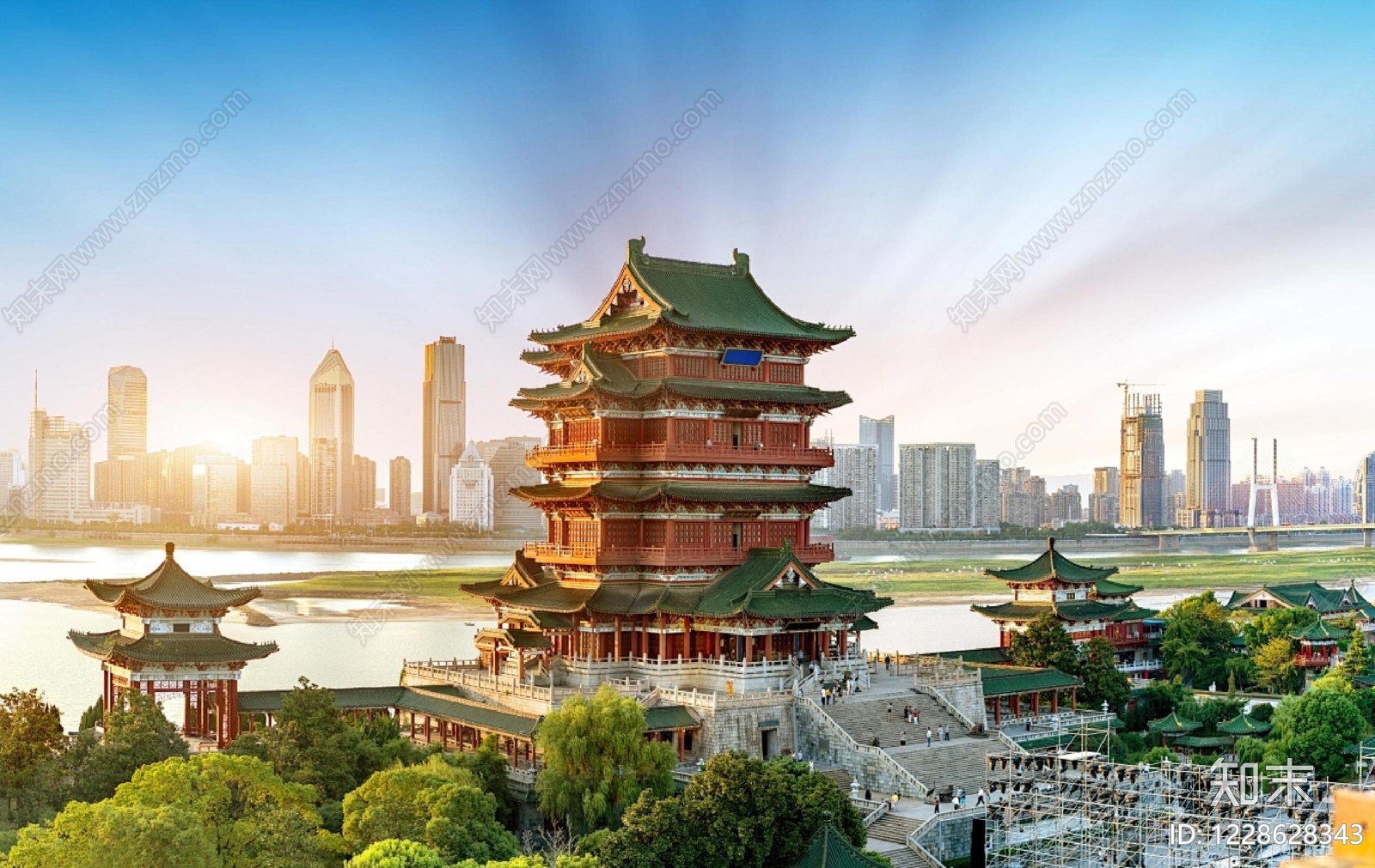 现代城市背景贴图下载【ID:1228628343】