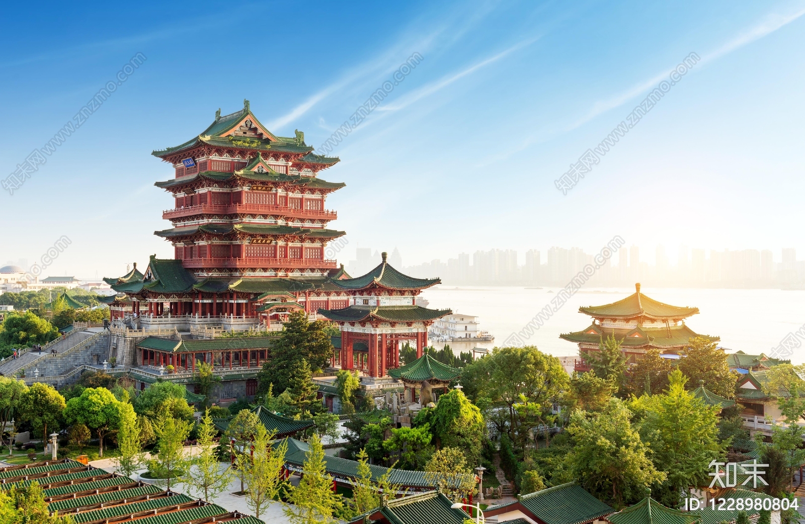 现代城市背景贴图下载【ID:1228980804】