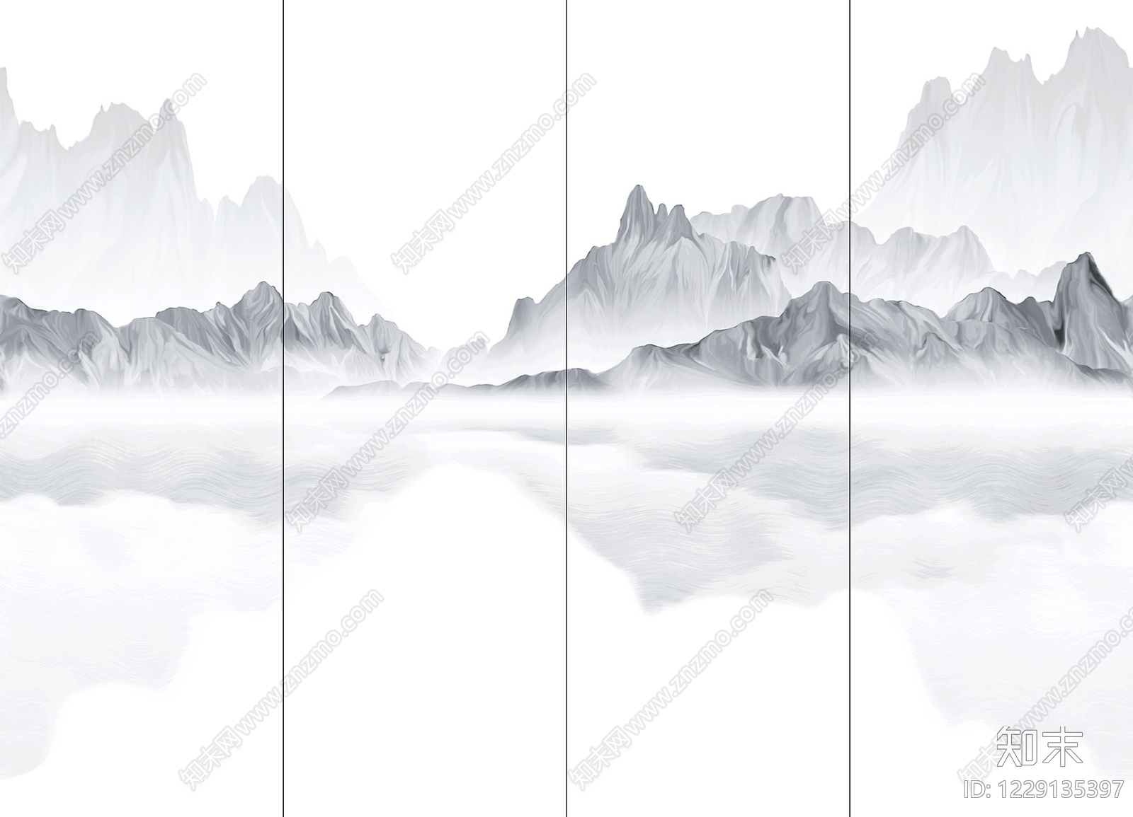 山水大理石高清贴图材质