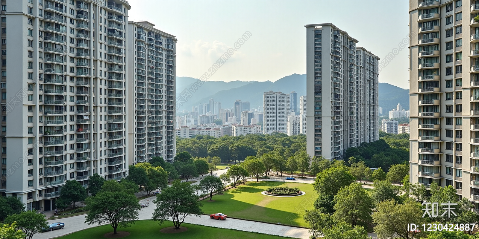 小区外景高清贴图材质