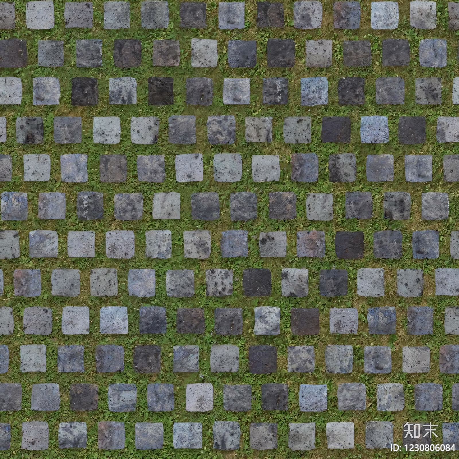 植草砖高清贴图材质