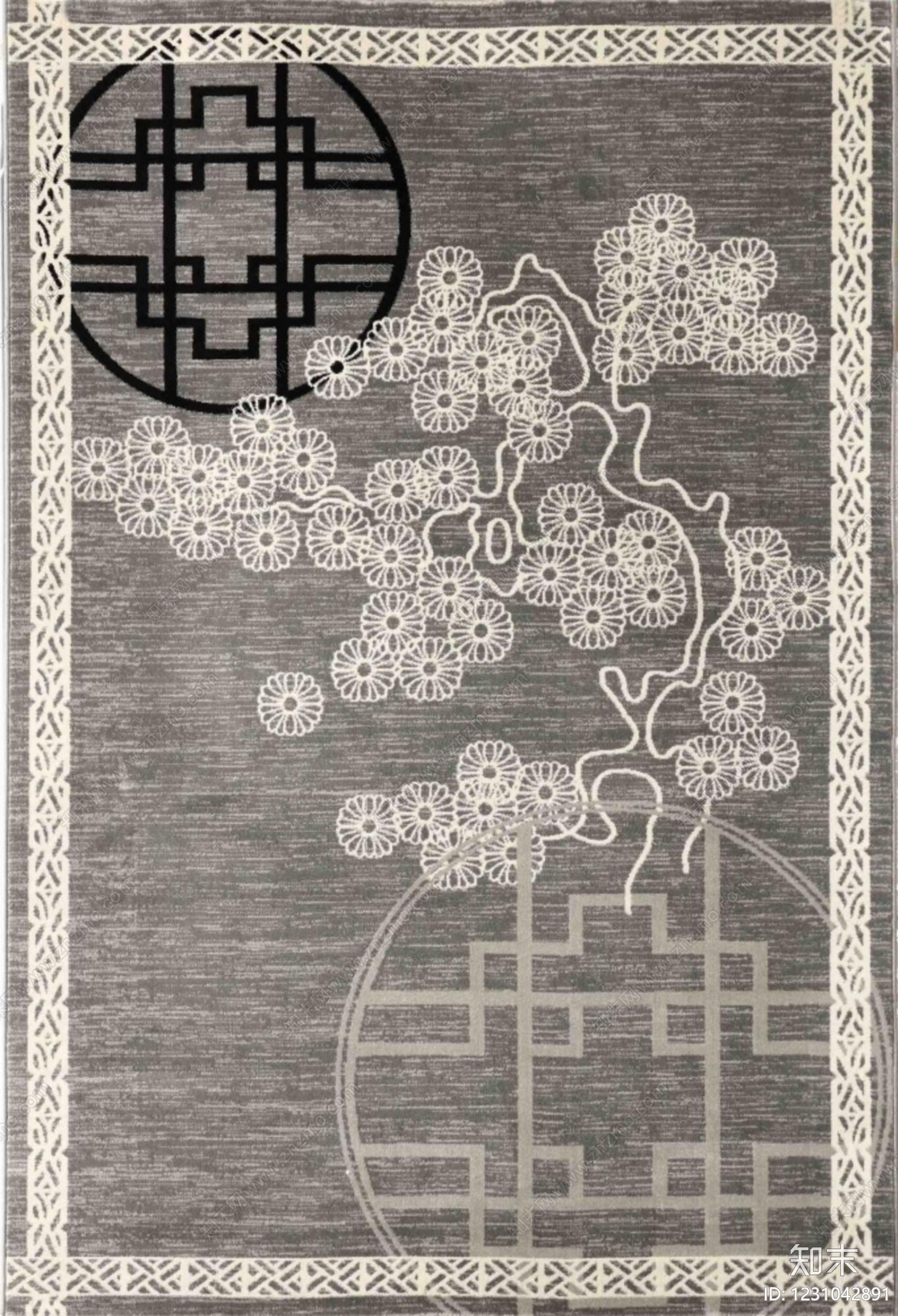 新中式其他地毯贴图下载【ID:1231042891】