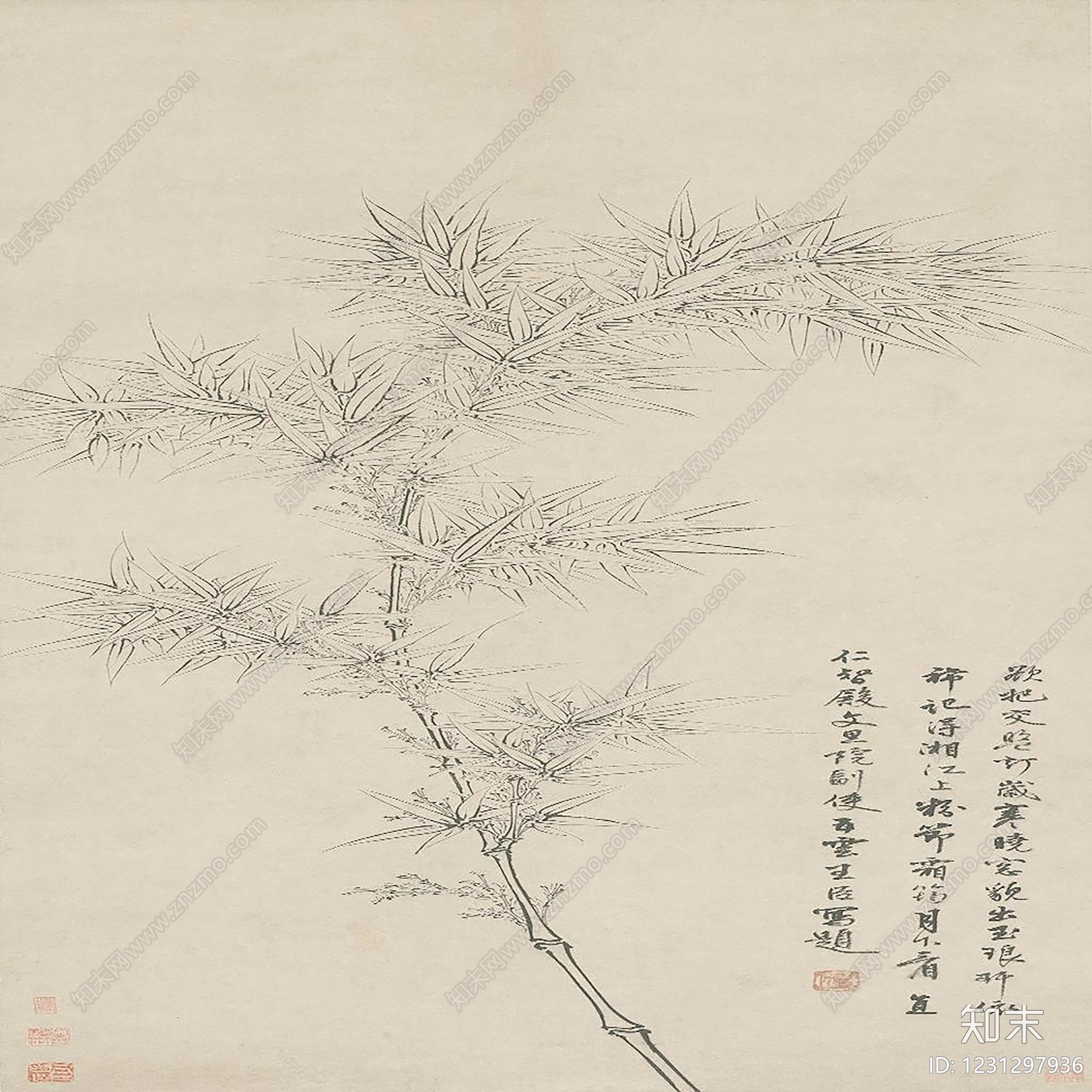 水墨画高清贴图材质
