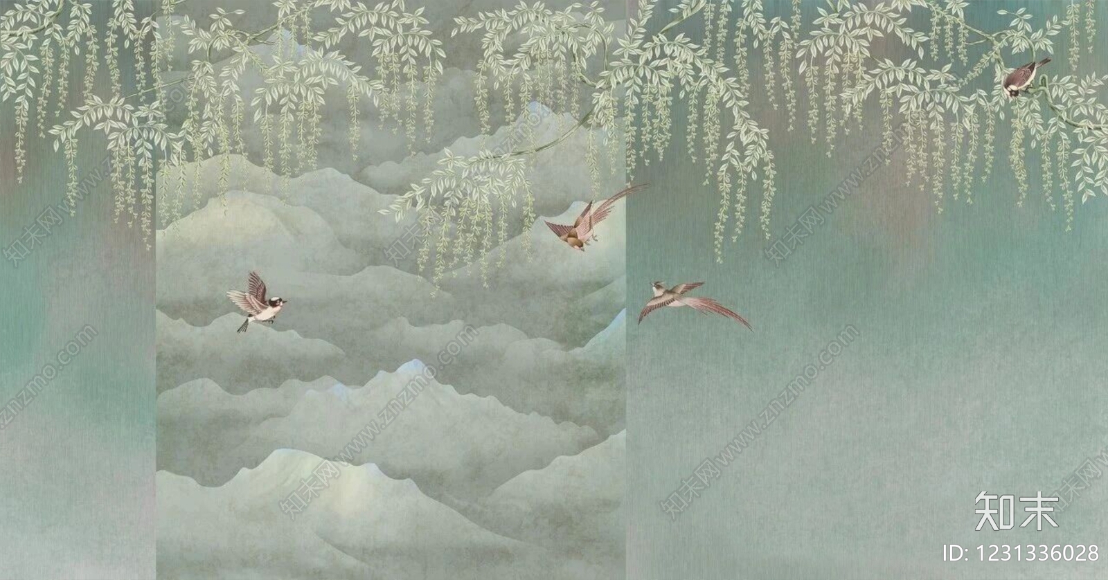 山水画高清贴图材质