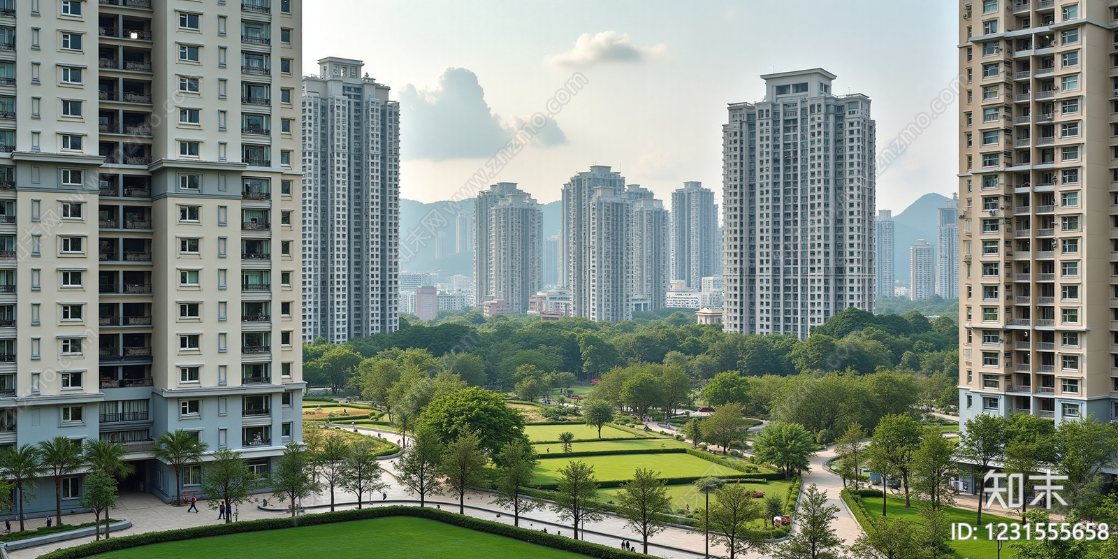 小区外景高清贴图材质