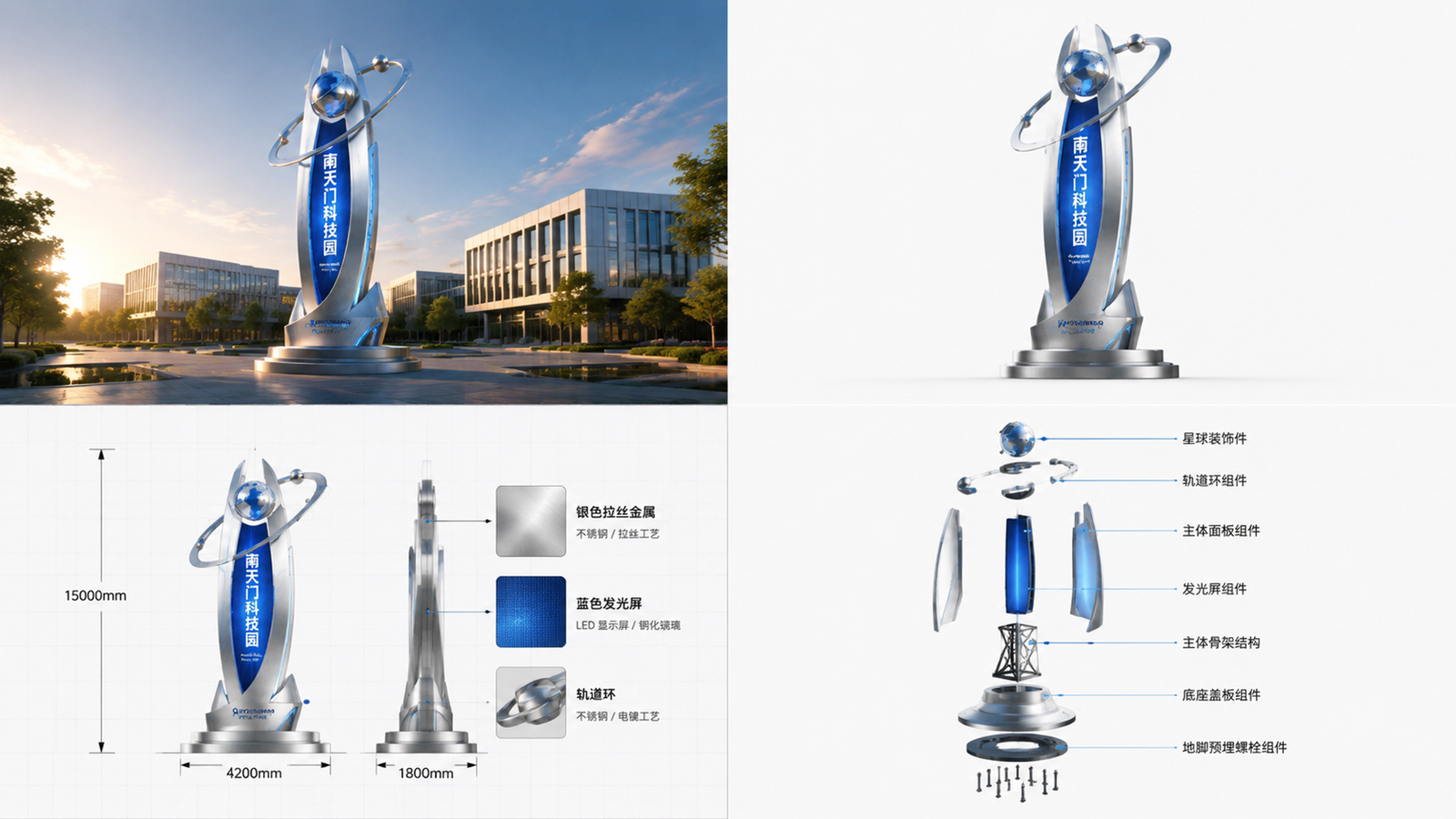南天门科技园园区导视系统设计效果图下载【ID:1232157563】