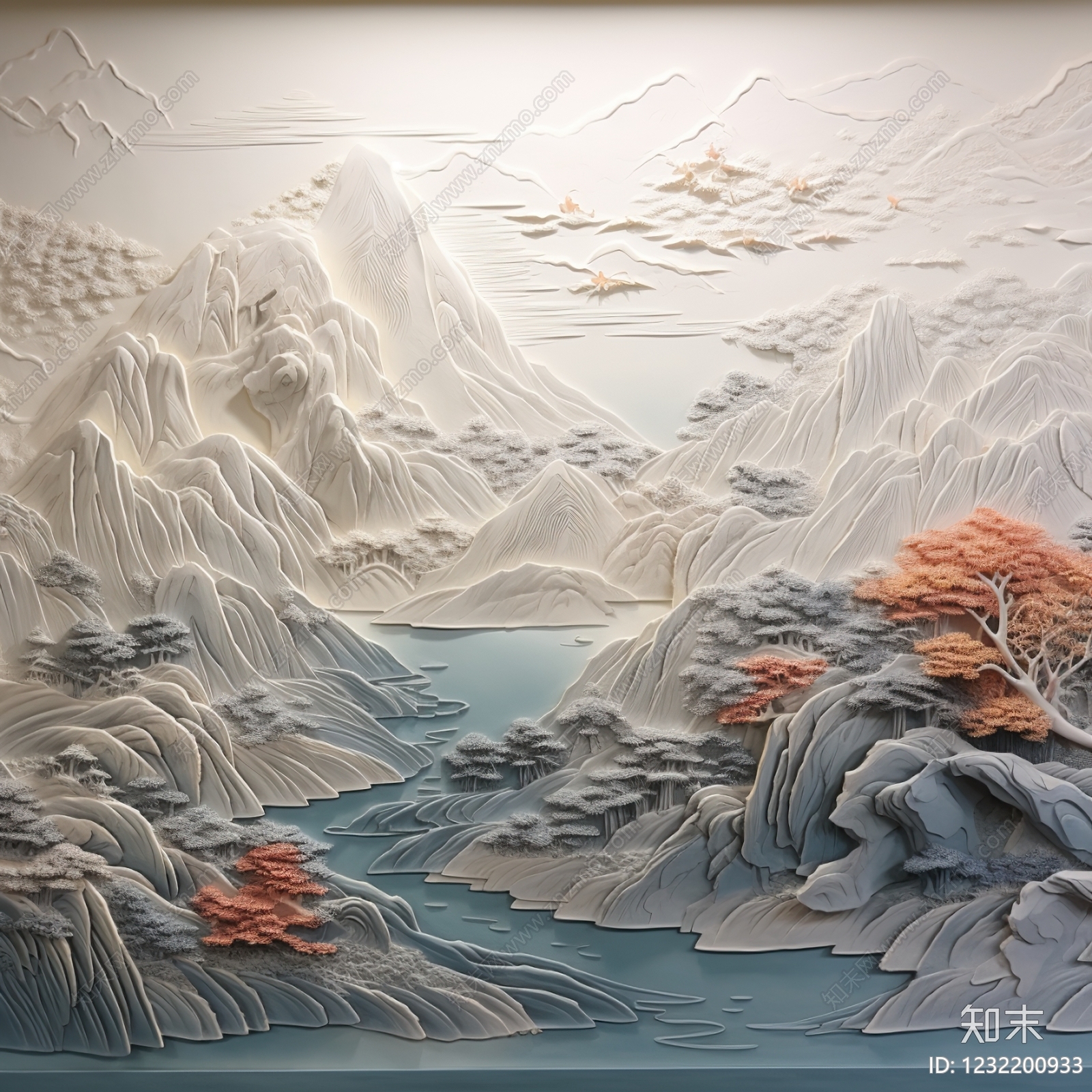 山水画高清贴图材质