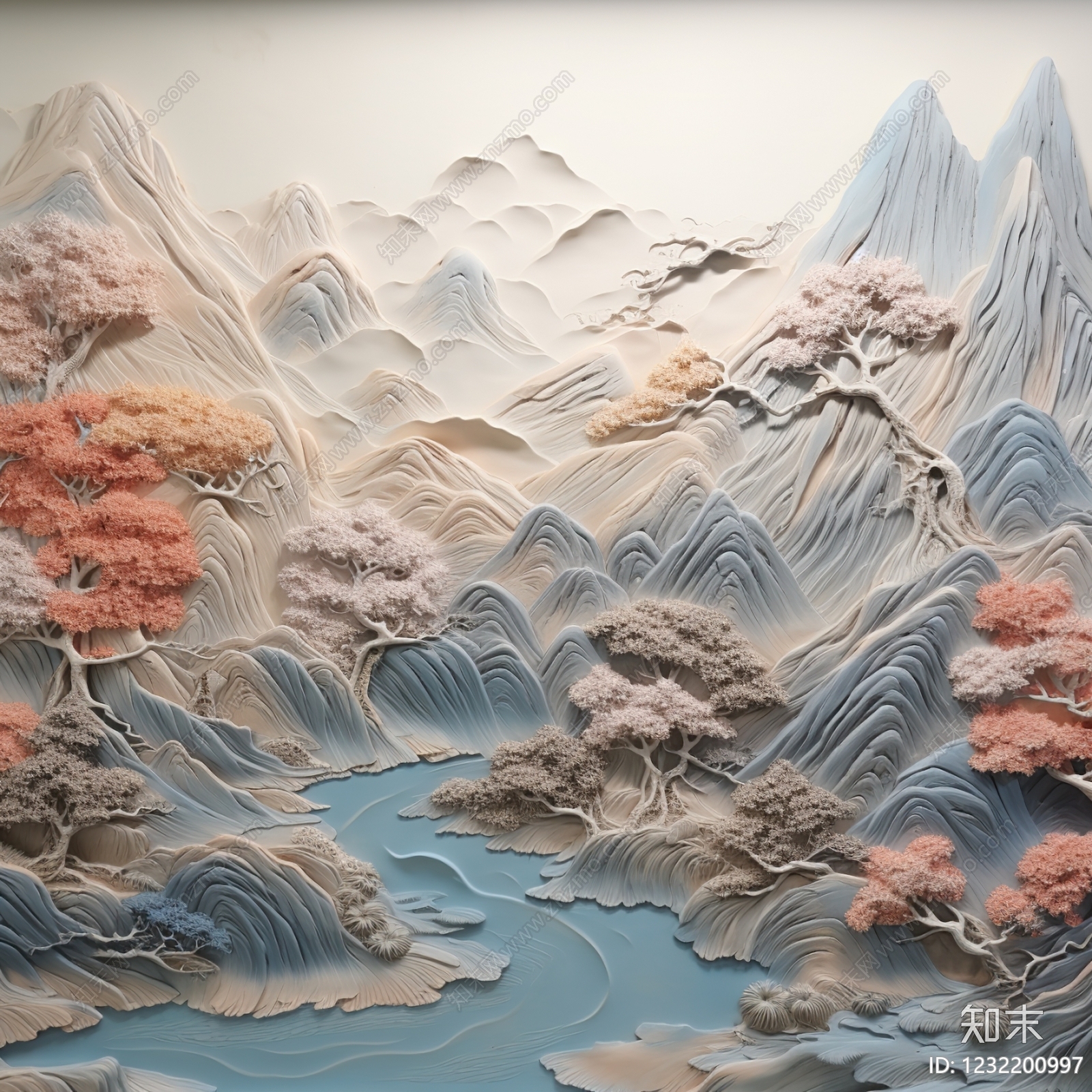 山水高清贴图材质