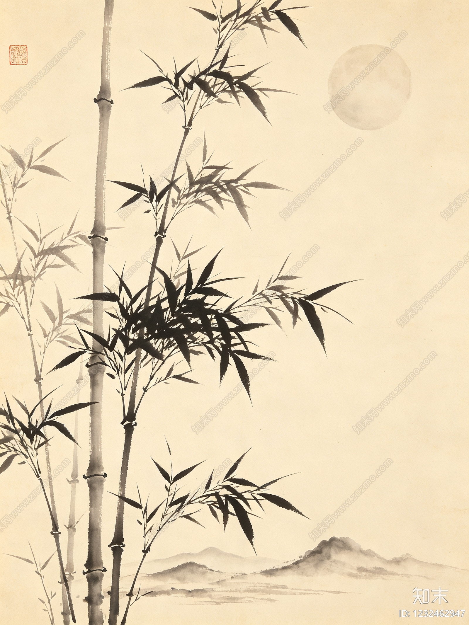 水墨画高清贴图材质