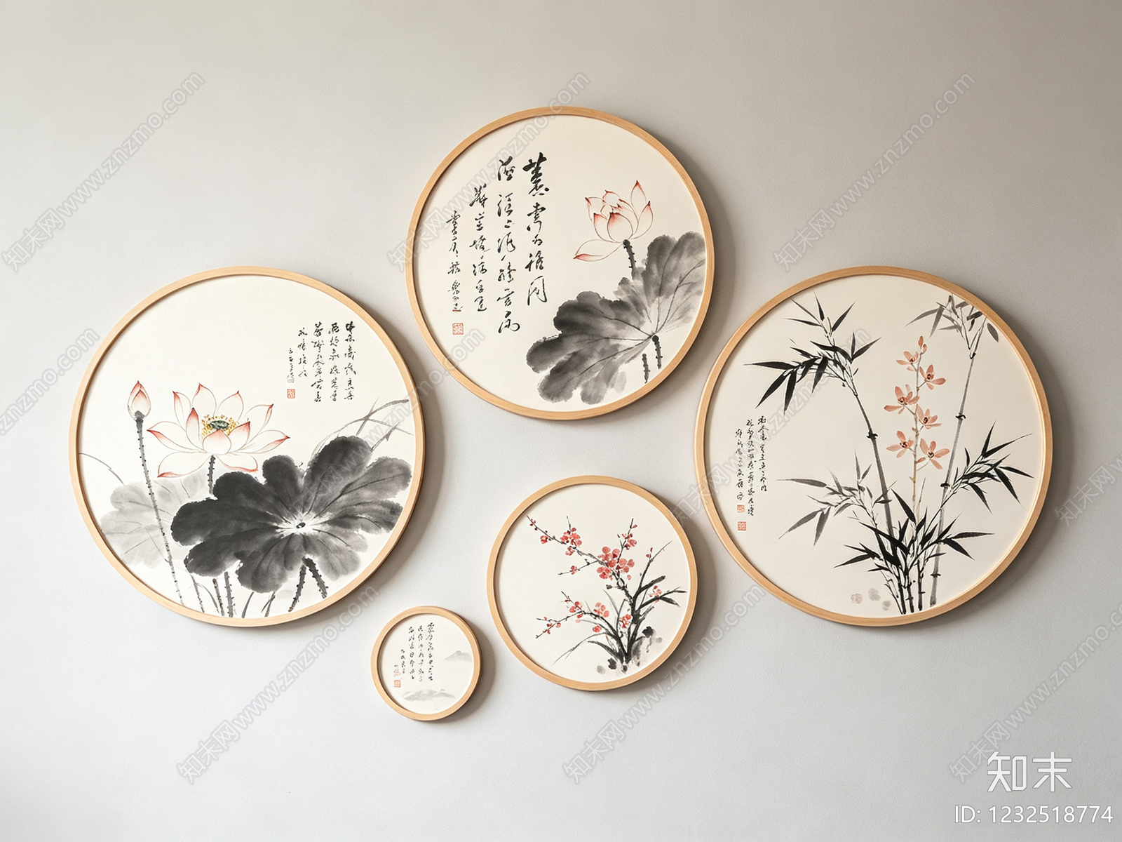 水墨画高清贴图材质